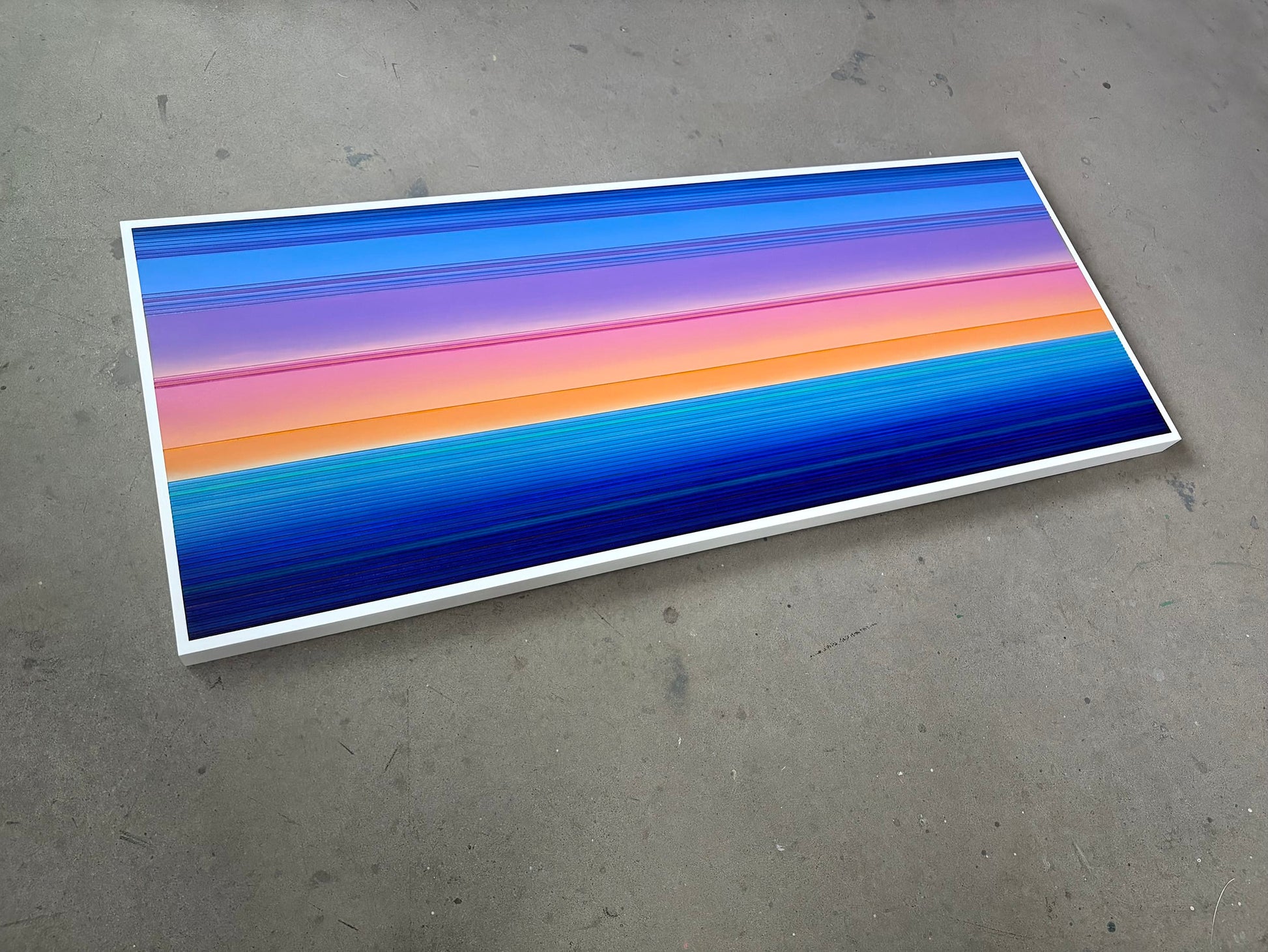 Patrick Déziel Oeuvre original - Peinture 24x60 Fusion Chromatique