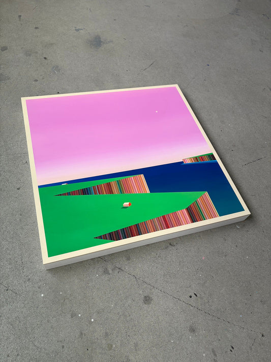 Patrick Déziel Oeuvre original - Peinture 24x24 Les îles 2