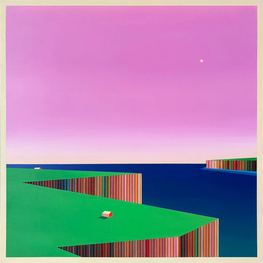 Patrick Déziel Oeuvre original - Peinture 24x24 Les îles 2