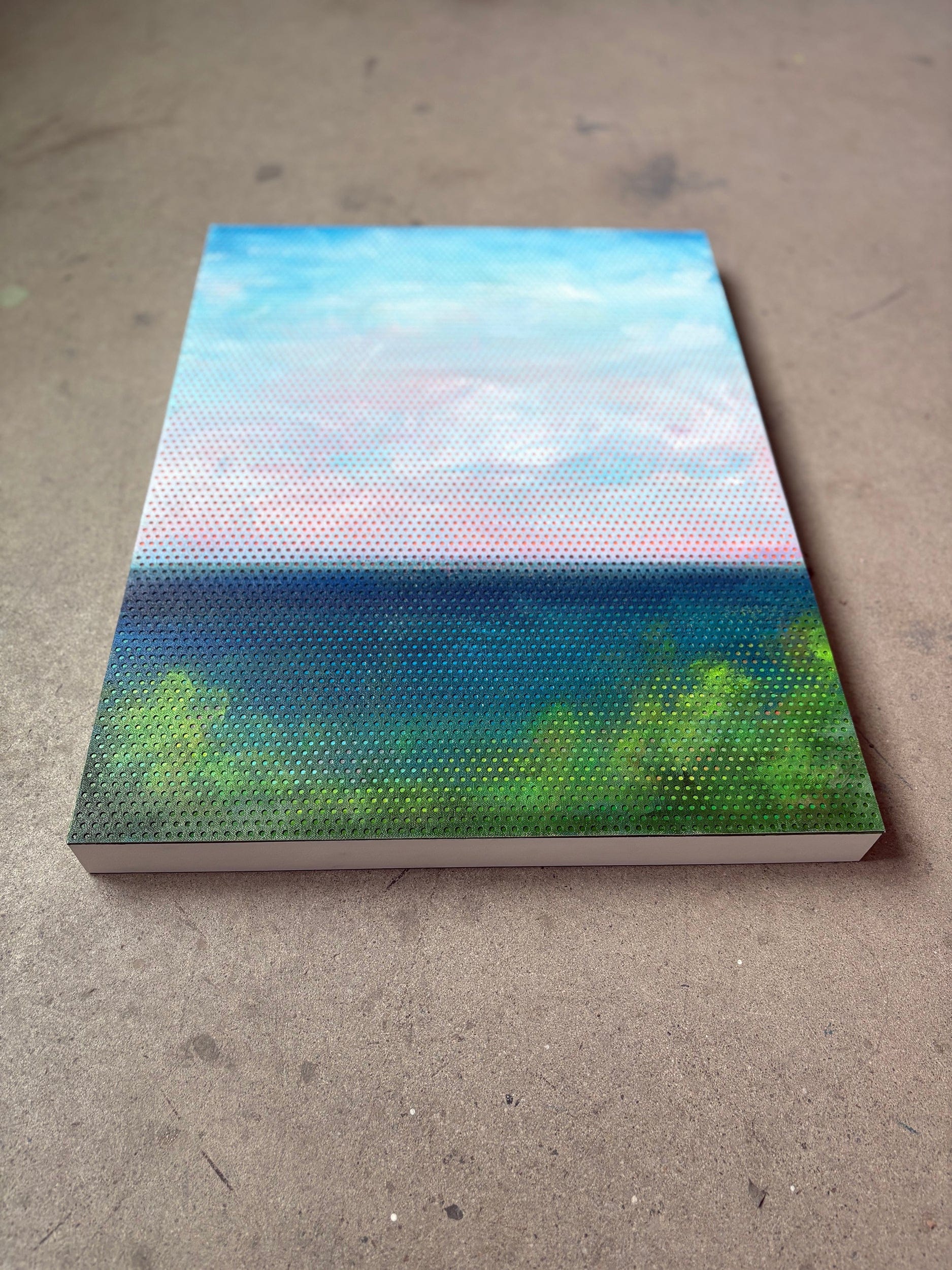 Patrick Déziel Oeuvre original - Peinture 24x18 Nuages en suspension