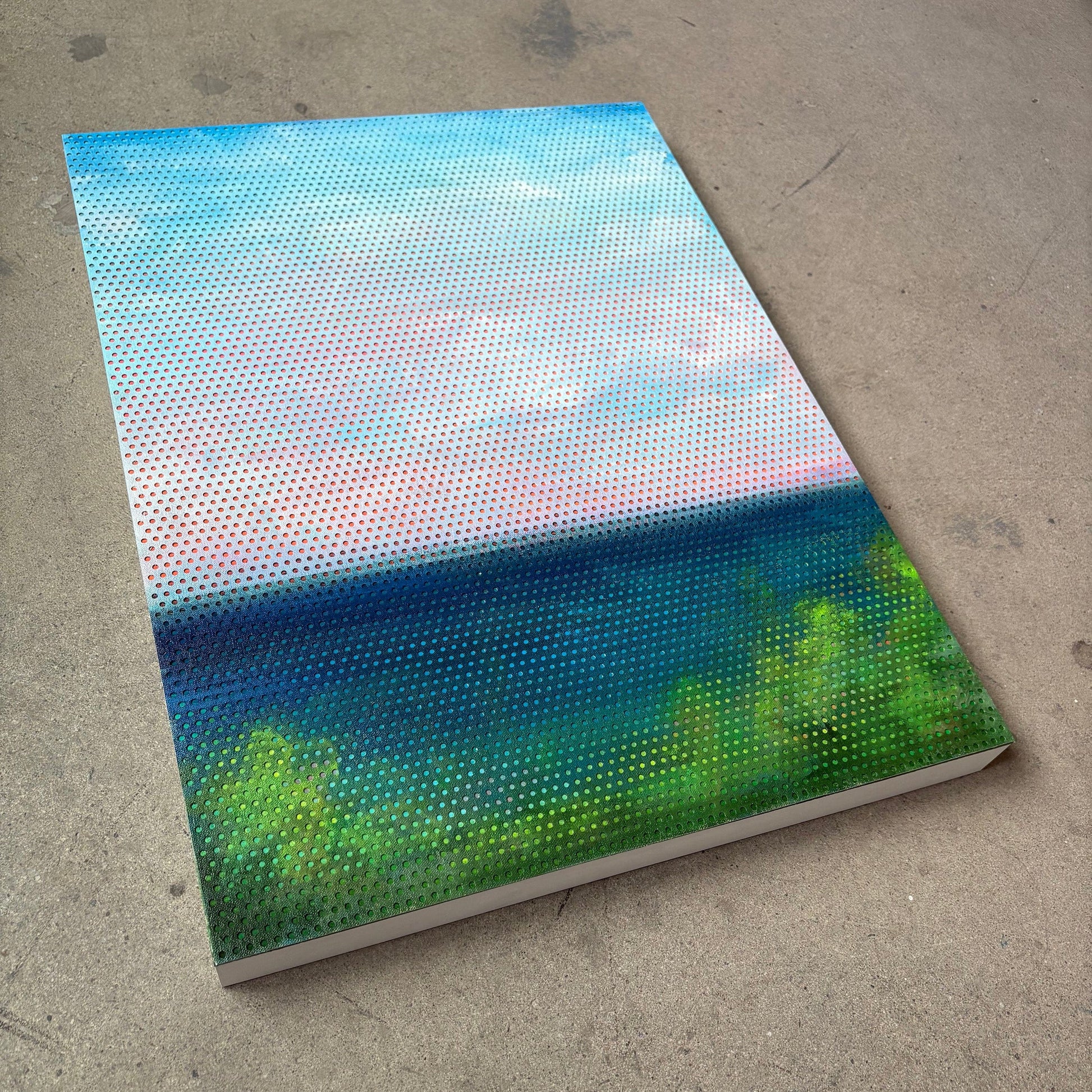 Patrick Déziel Oeuvre original - Peinture 24x18 Nuages en suspension