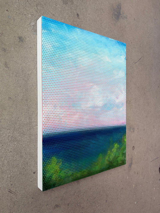 Patrick Déziel Oeuvre original - Peinture 24x18 Nuages en suspension