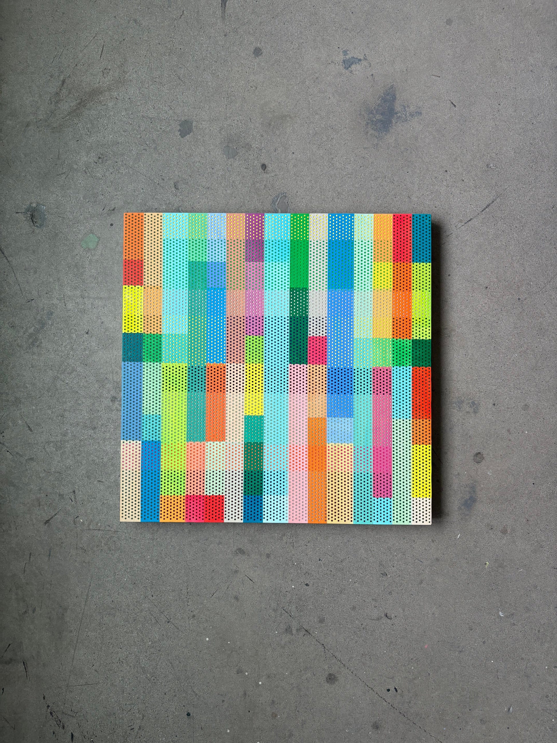 Patrick Déziel Oeuvre original - Peinture 24x24 Piknic Electronik