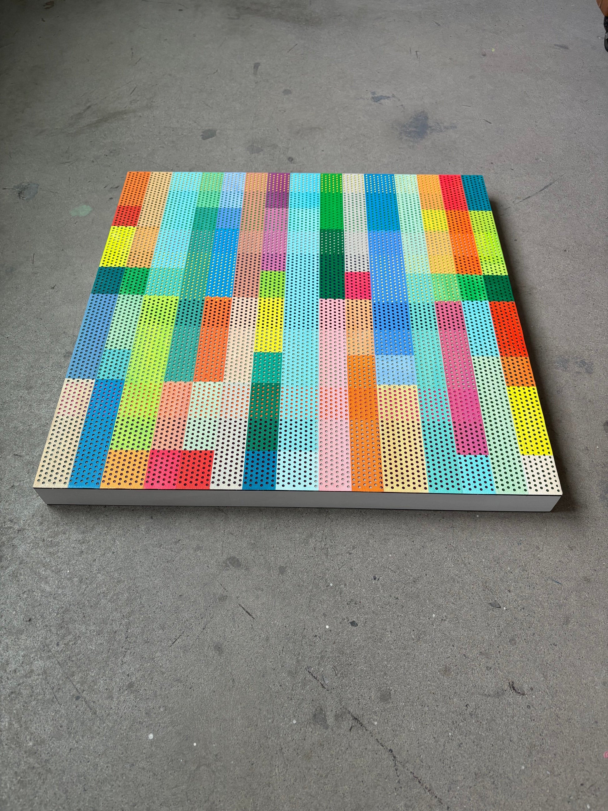 Patrick Déziel Oeuvre original - Peinture 24x24 Piknic Electronik