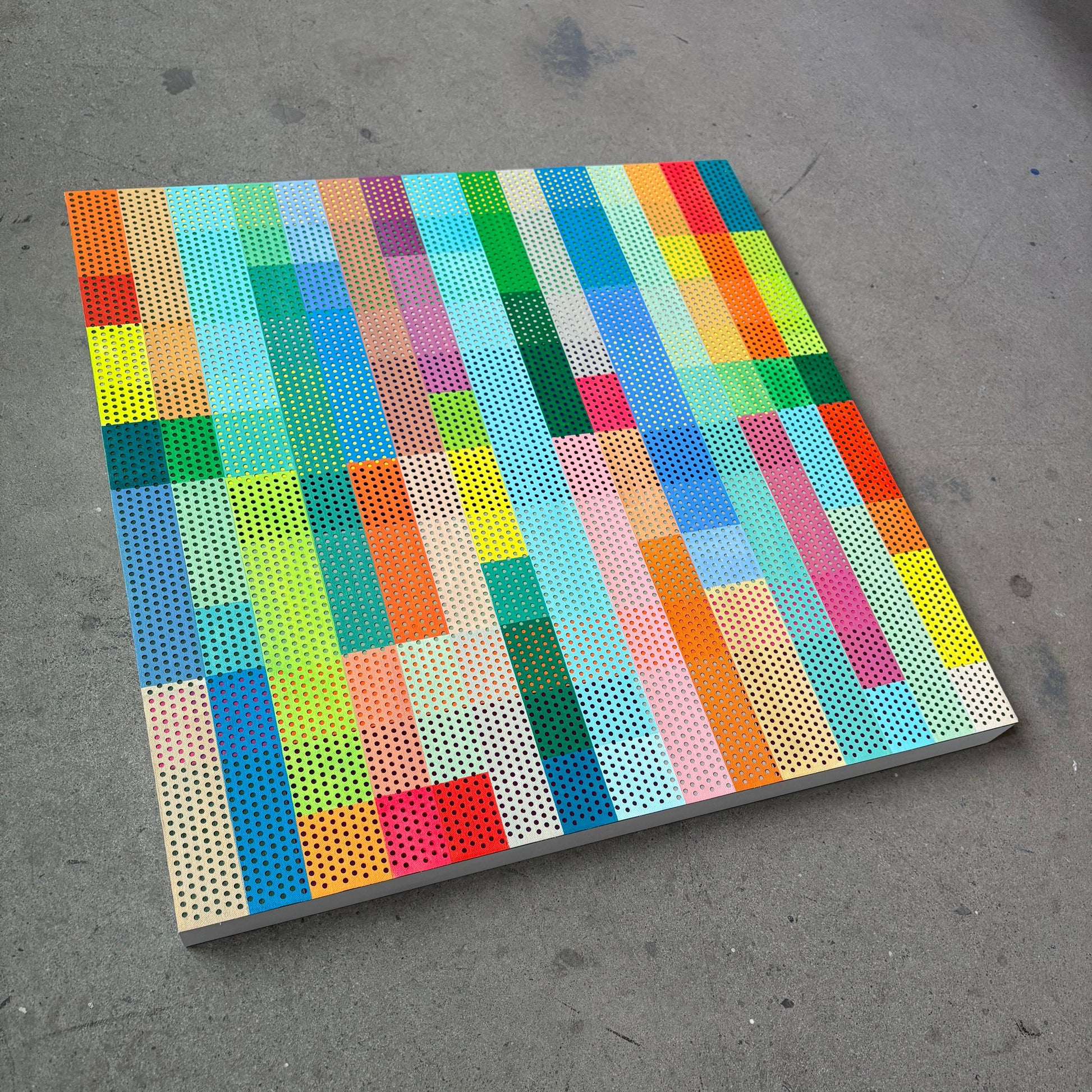 Patrick Déziel Oeuvre original - Peinture 24x24 Piknic Electronik