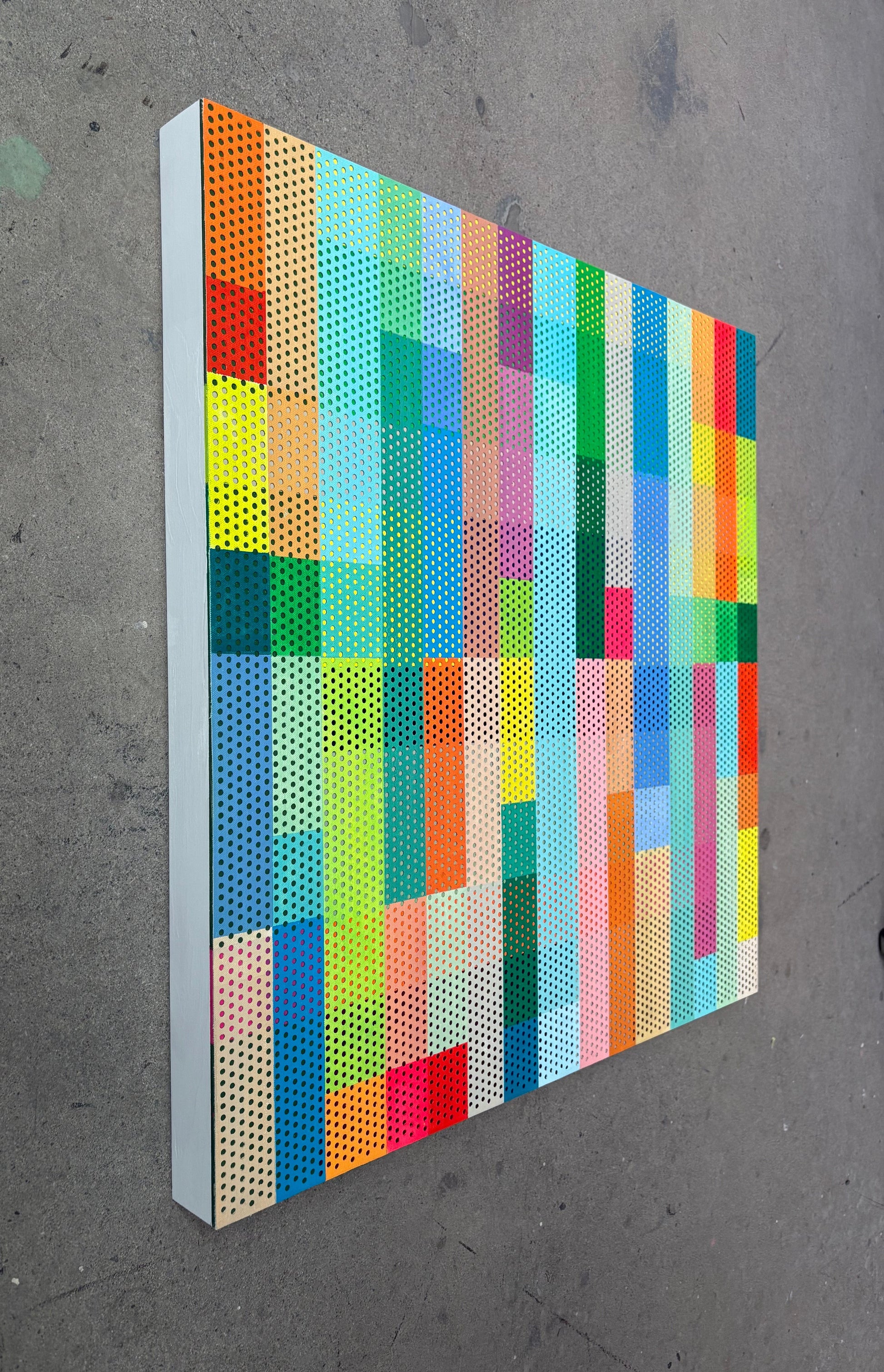 Patrick Déziel Oeuvre original - Peinture 24x24 Piknic Electronik