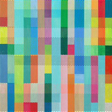 Patrick Déziel Oeuvre original - Peinture 24x24 Piknic Electronik