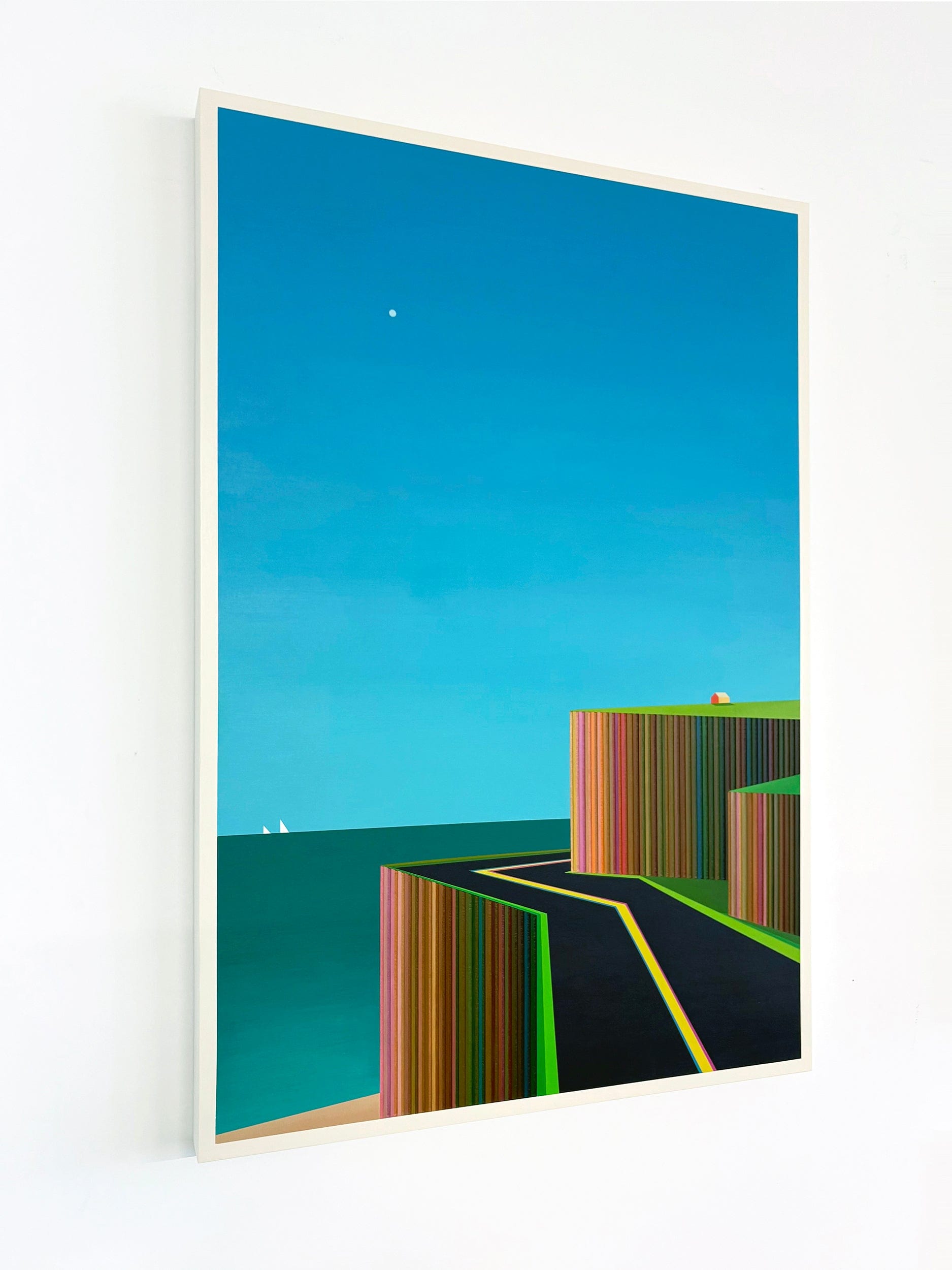 Patrick Déziel Oeuvre original - Peinture 36x24 Route côtière