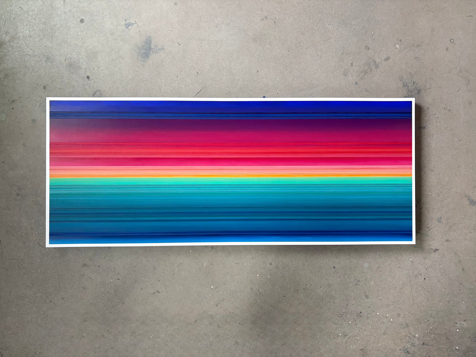Patrick Déziel Oeuvre original - Peinture 24x60 Vague Magnétique