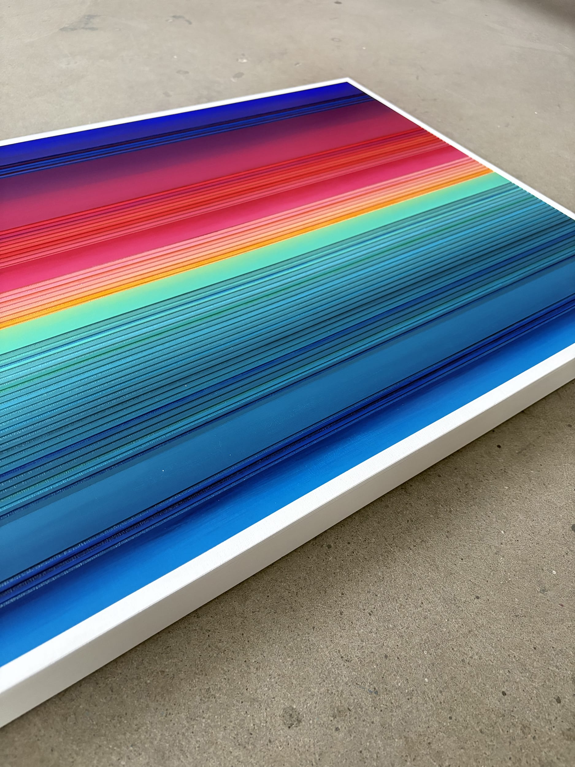 Patrick Déziel Oeuvre original - Peinture 24x60 Vague Magnétique