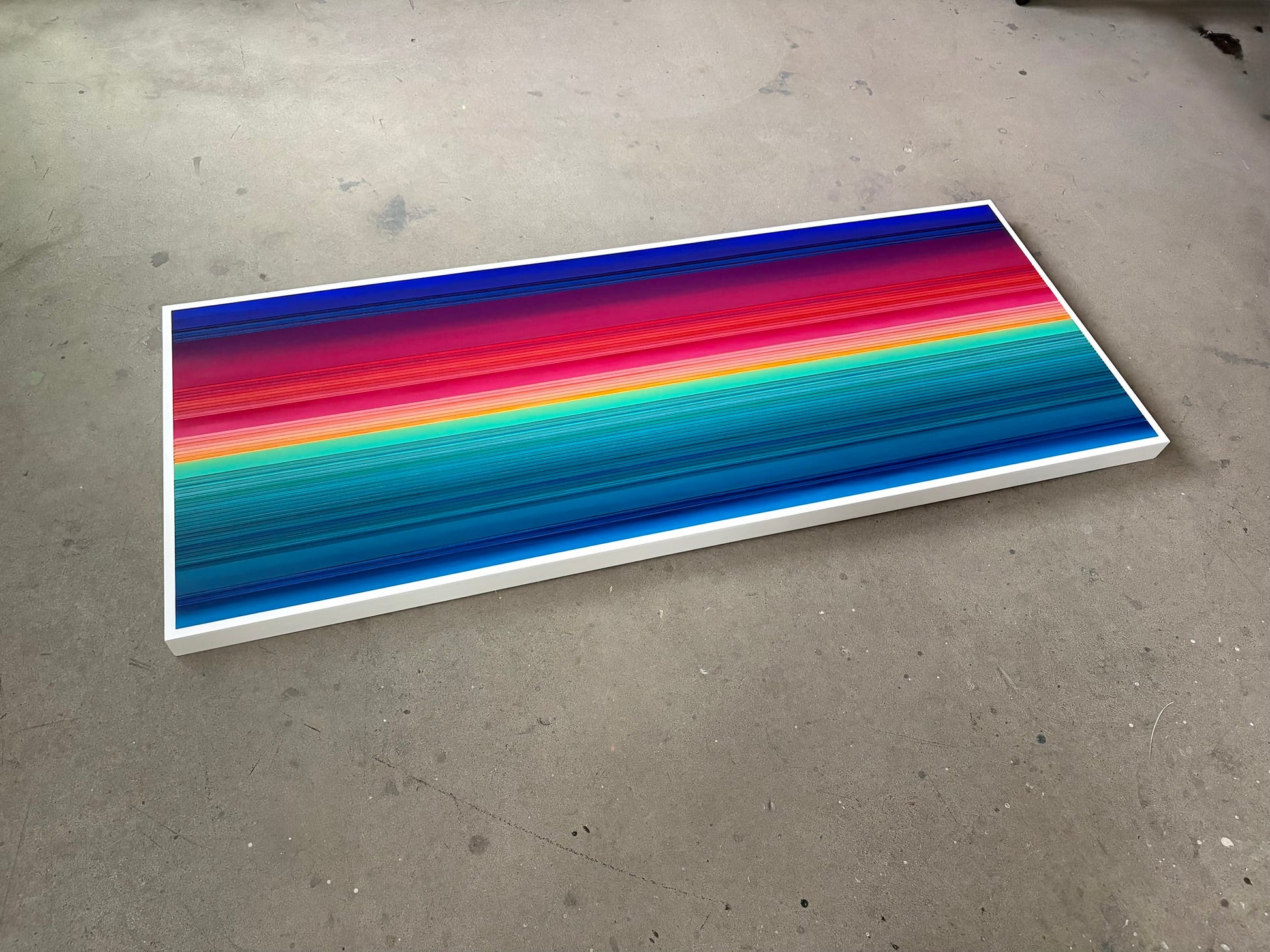 Patrick Déziel Oeuvre original - Peinture 24x60 Vague Magnétique