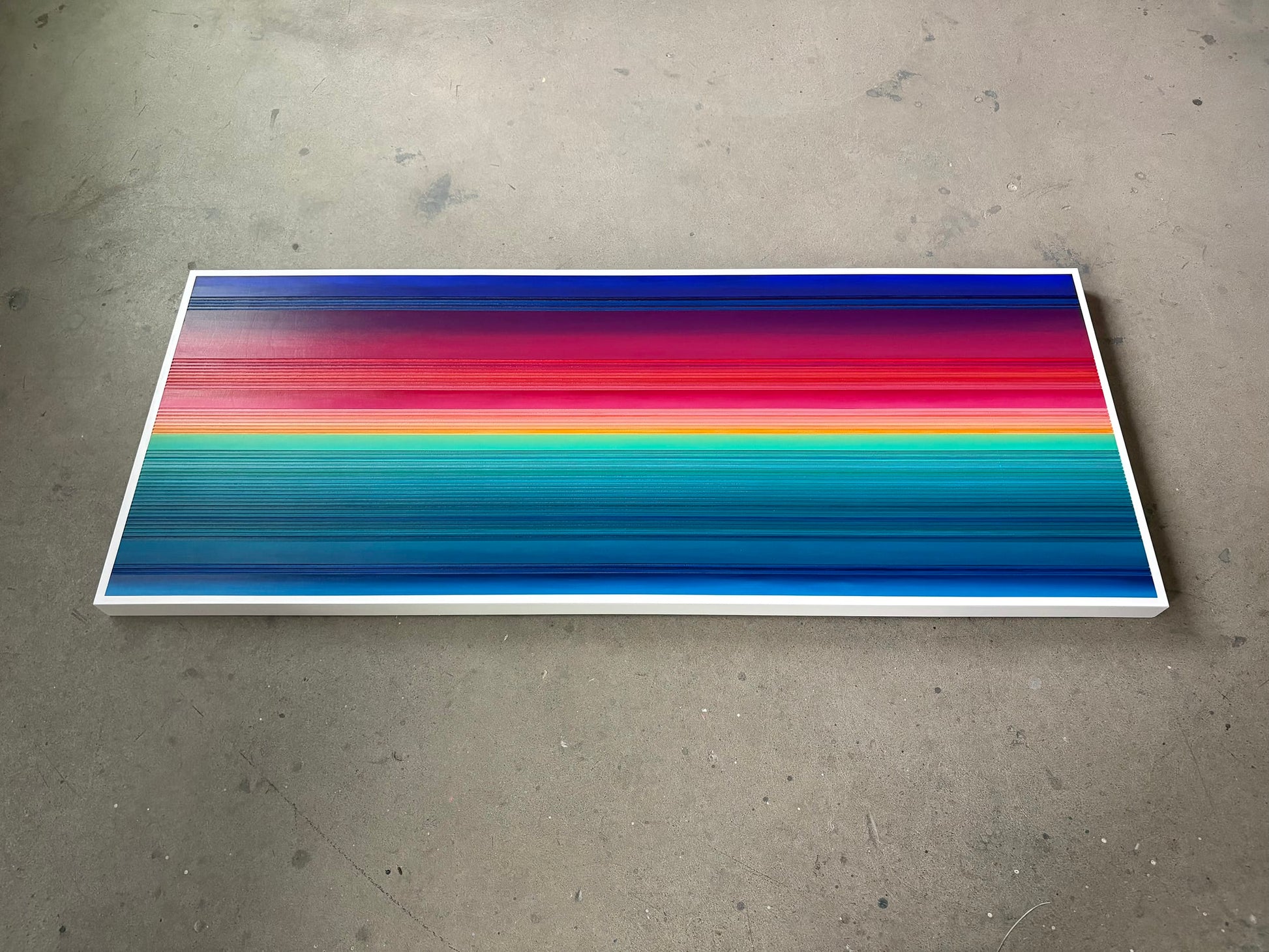 Patrick Déziel Oeuvre original - Peinture 24x60 Vague Magnétique