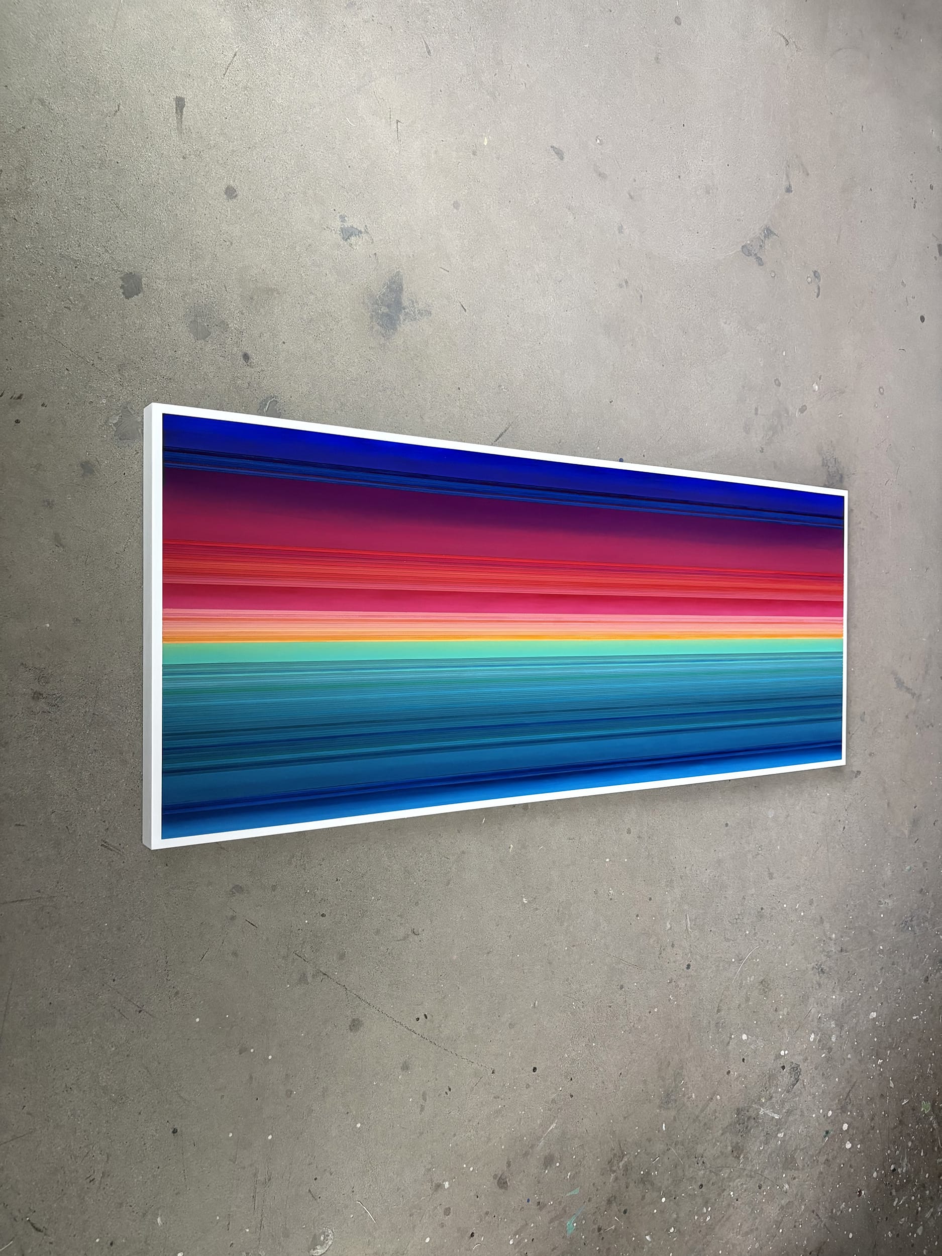 Patrick Déziel Oeuvre original - Peinture 24x60 Vague Magnétique