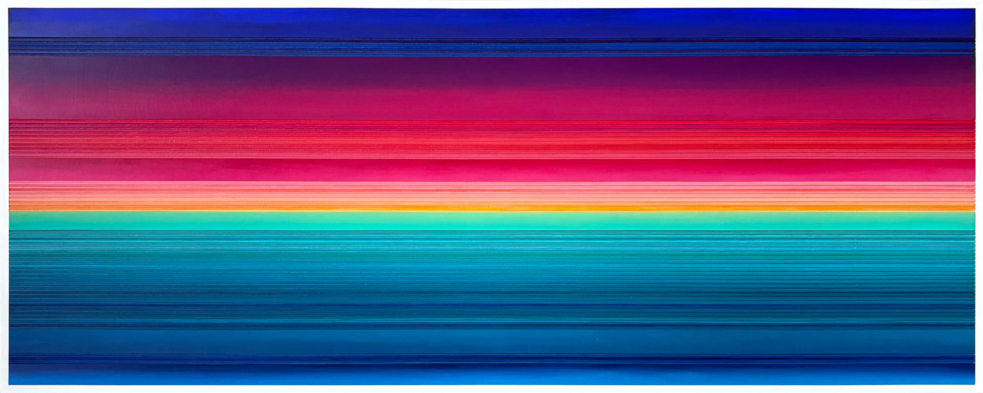 Patrick Déziel Oeuvre original - Peinture 24x60 Vague Magnétique