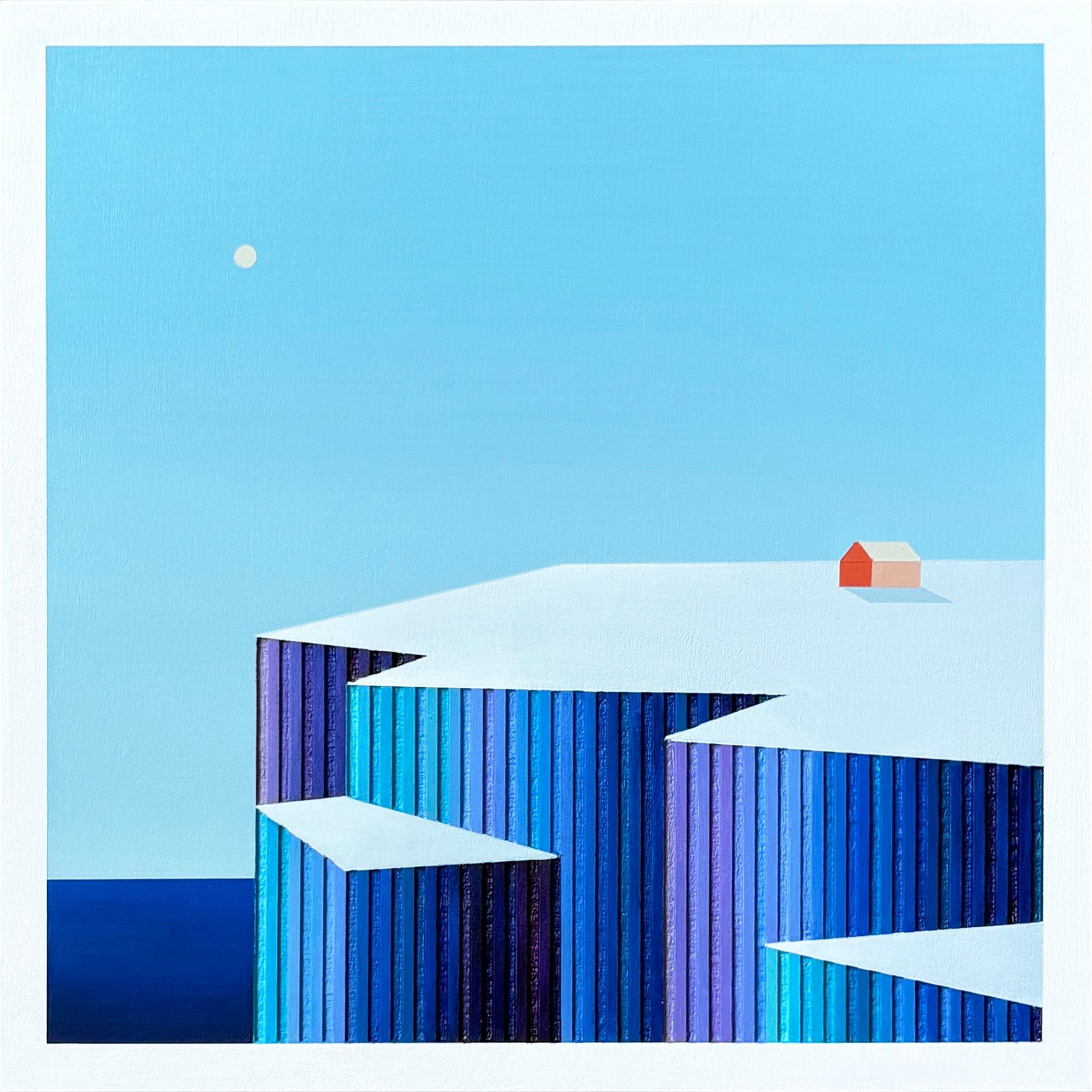 Patrick Déziel Oeuvre original - Techniques mixtes 12x12 Arctique