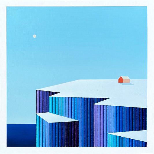 Patrick Déziel Oeuvre original - Techniques mixtes 12x12 Arctique