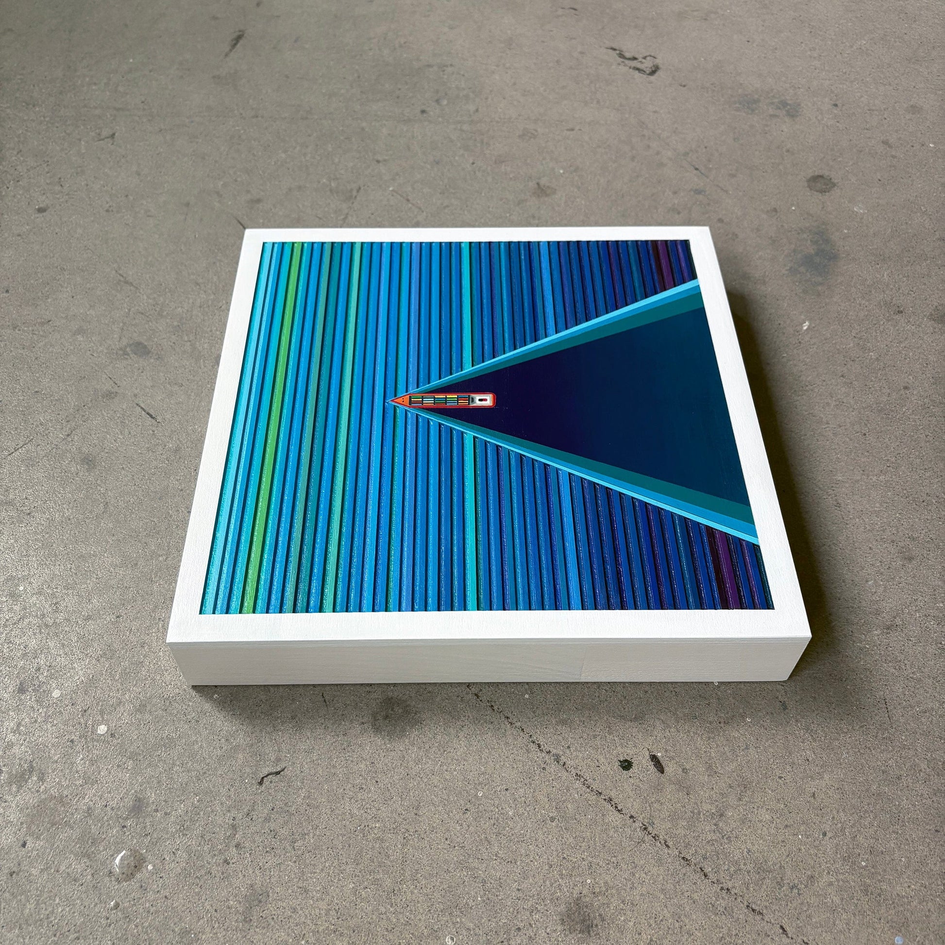 Patrick Déziel Oeuvre original - Techniques mixtes 12x12 Cargo