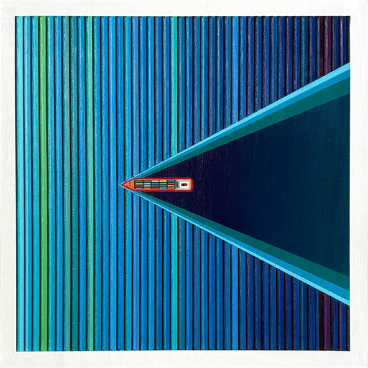 Patrick Déziel Oeuvre original - Techniques mixtes 12x12 Cargo