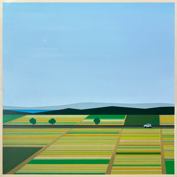 Patrick Déziel Oeuvre original - Techniques mixtes 36x36 Champs de l'ouest