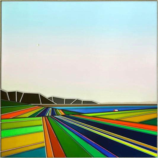 Patrick Déziel Oeuvre original - Techniques mixtes 36x36 Chasing The Sun