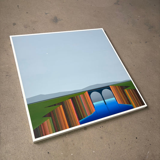 Patrick Déziel Oeuvre original - Techniques mixtes 36x36 Entre deux rives