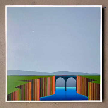 Patrick Déziel Oeuvre original - Techniques mixtes 36x36 Entre deux rives