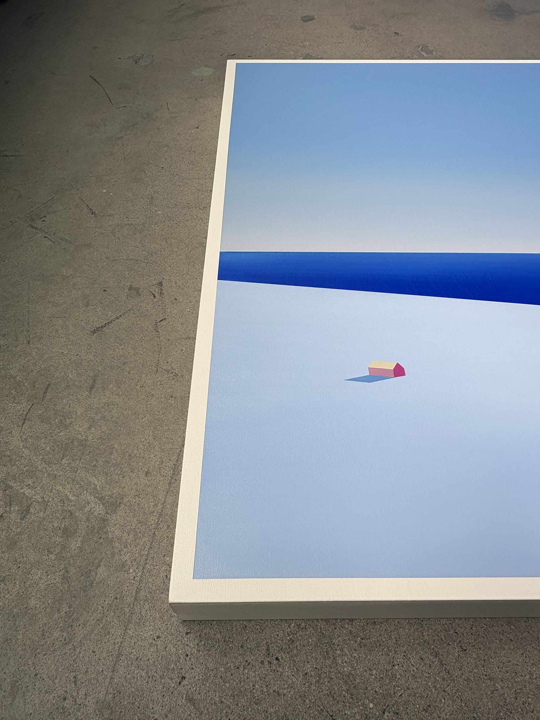 Patrick Déziel Oeuvre original - Techniques mixtes 30x60 Faille de glace