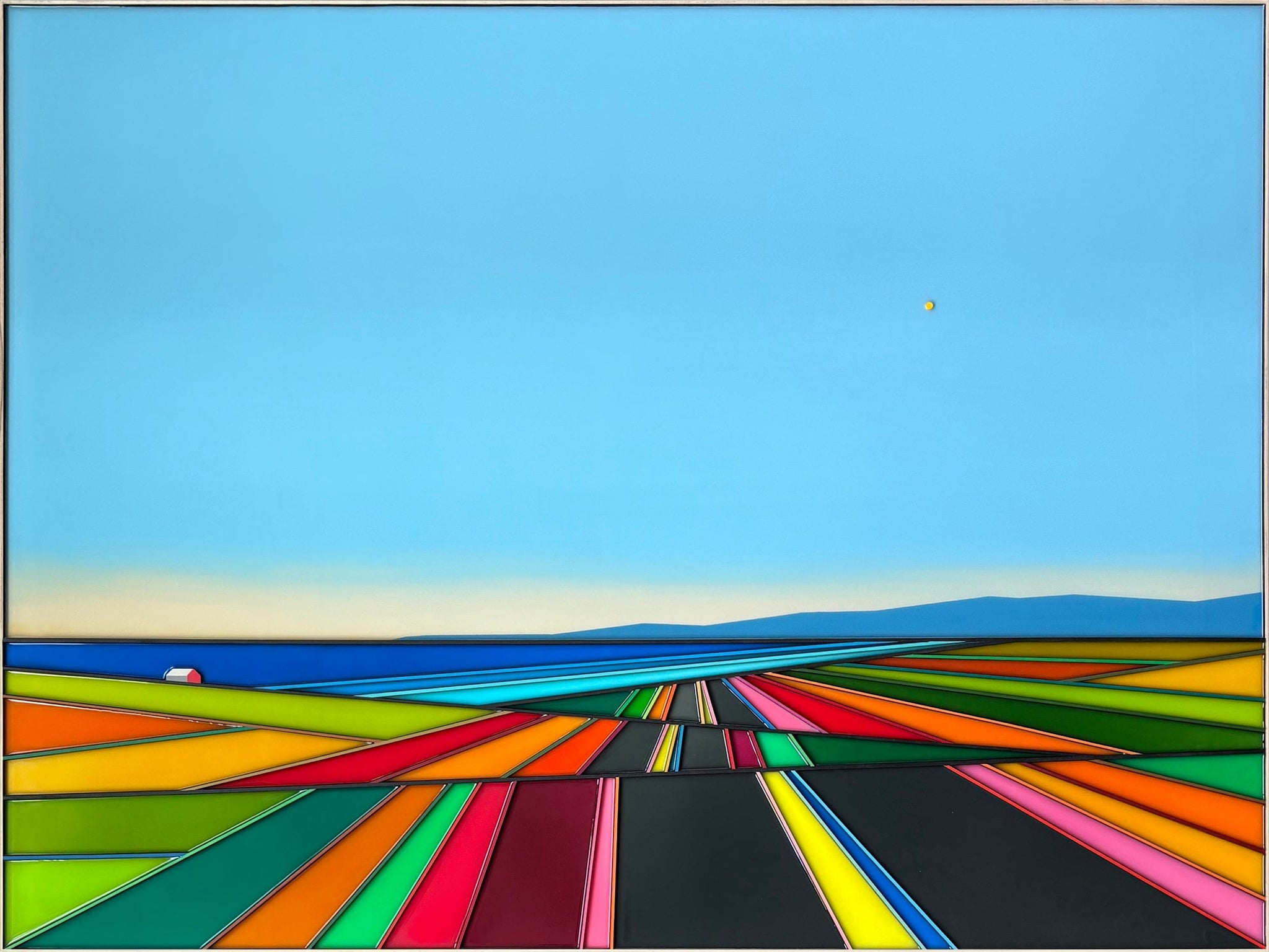 Patrick Déziel Oeuvre original - Techniques mixtes 36x48 Kilomètres de couleurs