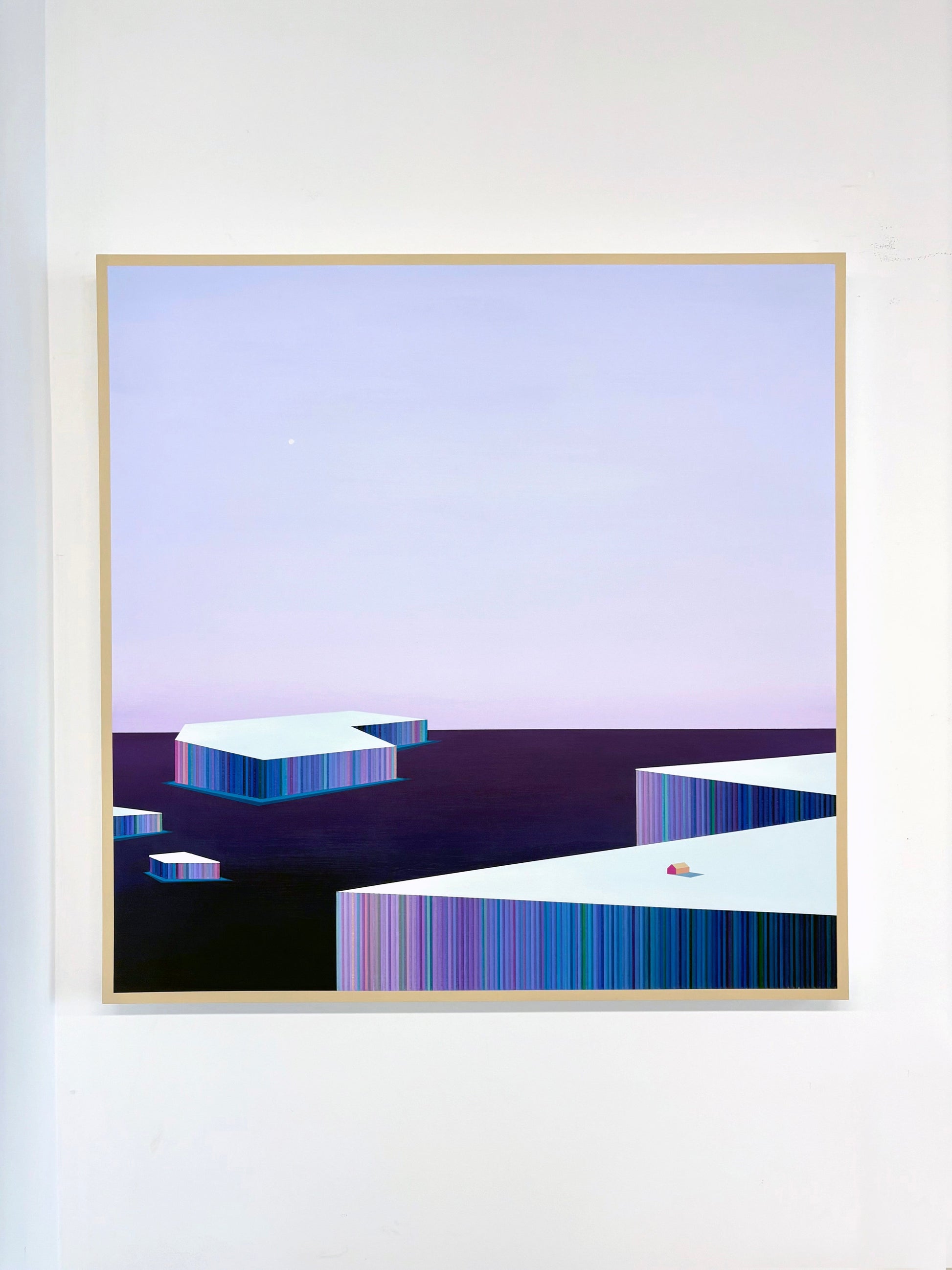 Patrick Déziel Oeuvre original - Techniques mixtes 36x36 Les icebergs