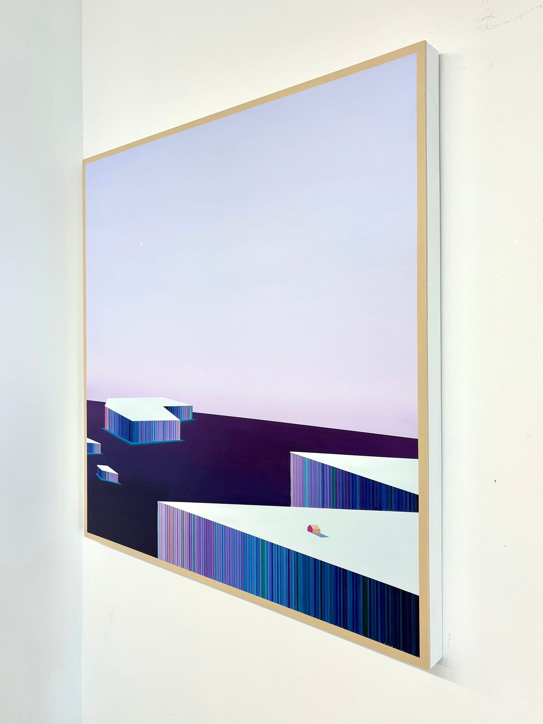 Patrick Déziel Oeuvre original - Techniques mixtes 36x36 Les icebergs