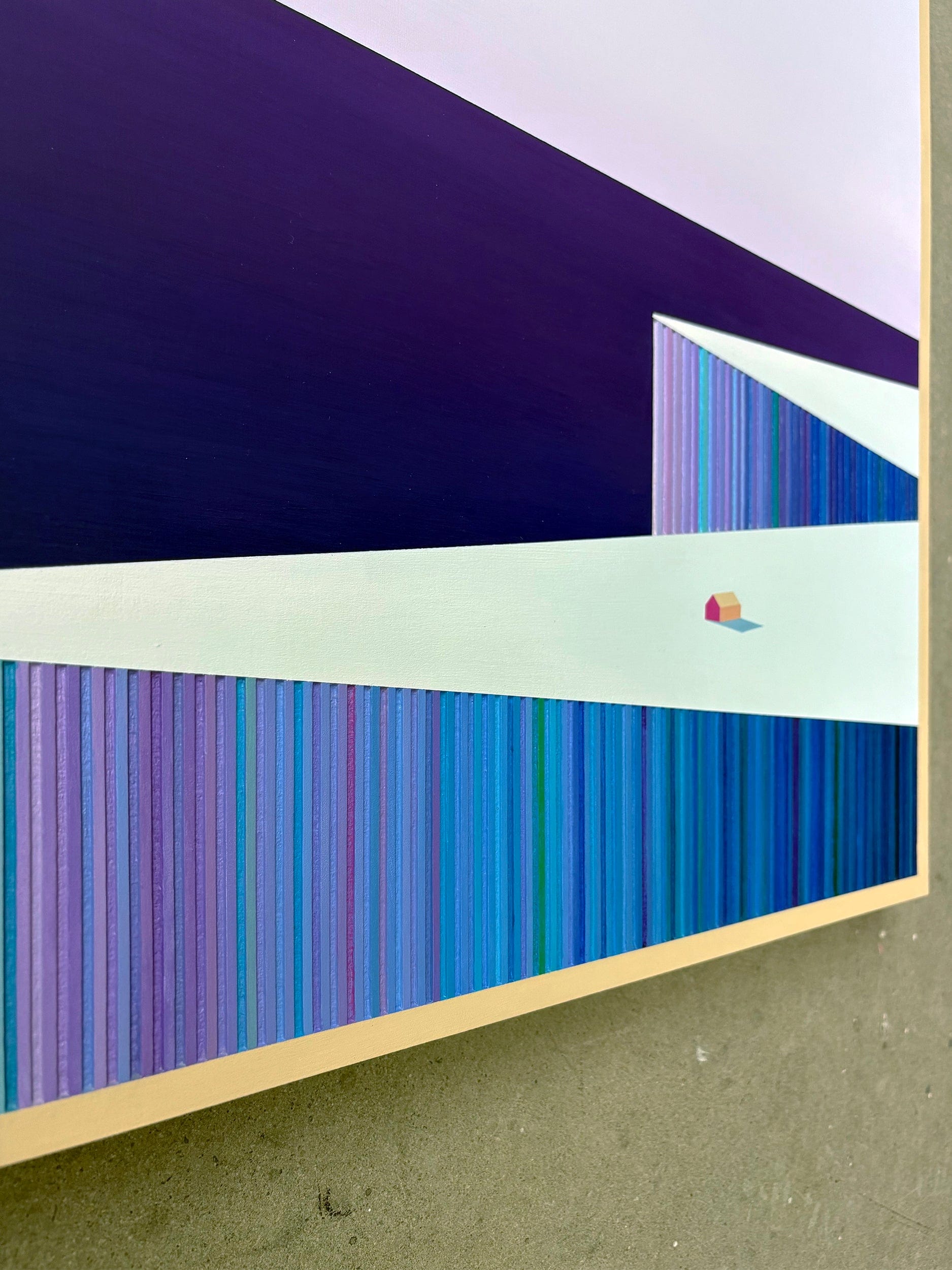 Patrick Déziel Oeuvre original - Techniques mixtes 36x36 Les icebergs