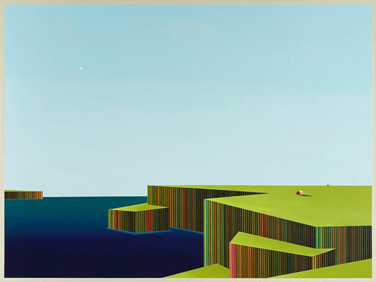 Patrick Déziel Oeuvre original - Techniques mixtes 36x48 Les Îles
