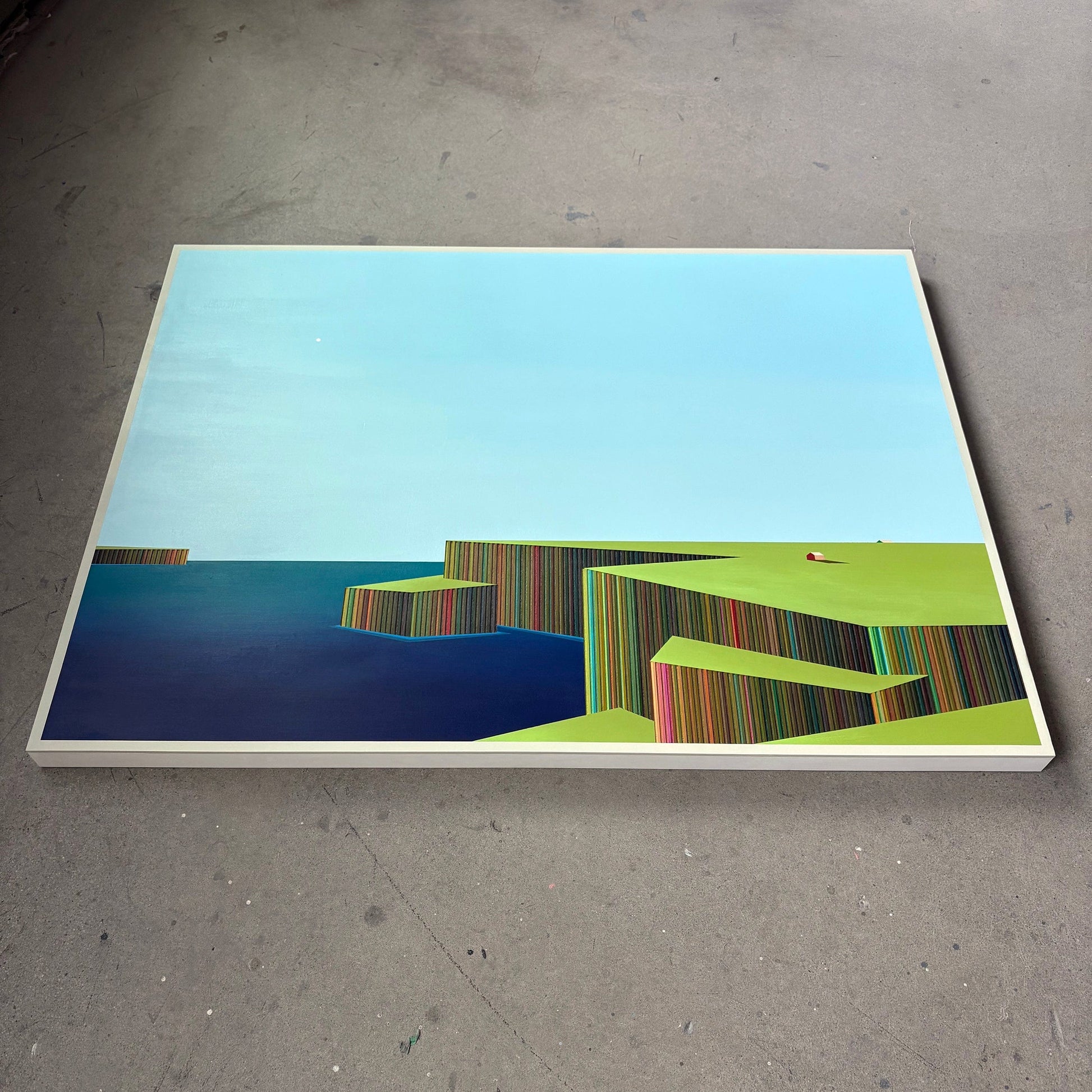 Patrick Déziel Oeuvre original - Techniques mixtes 36x48 Les Îles