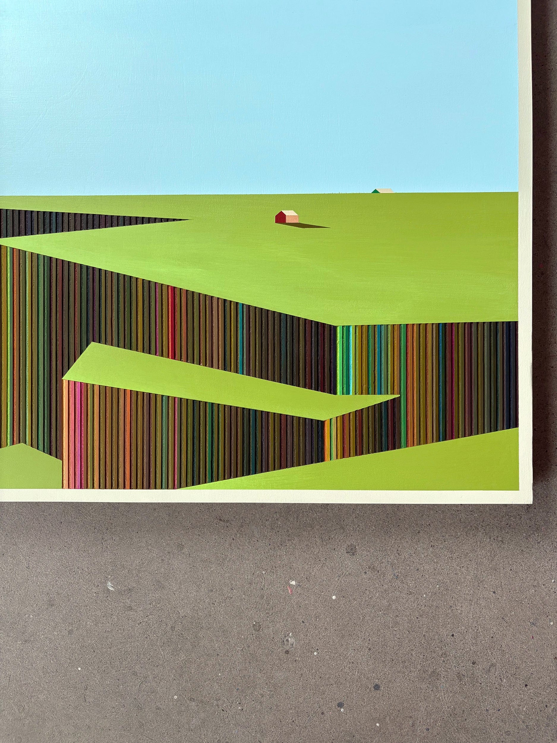 Patrick Déziel Oeuvre original - Techniques mixtes 36x48 Les Îles