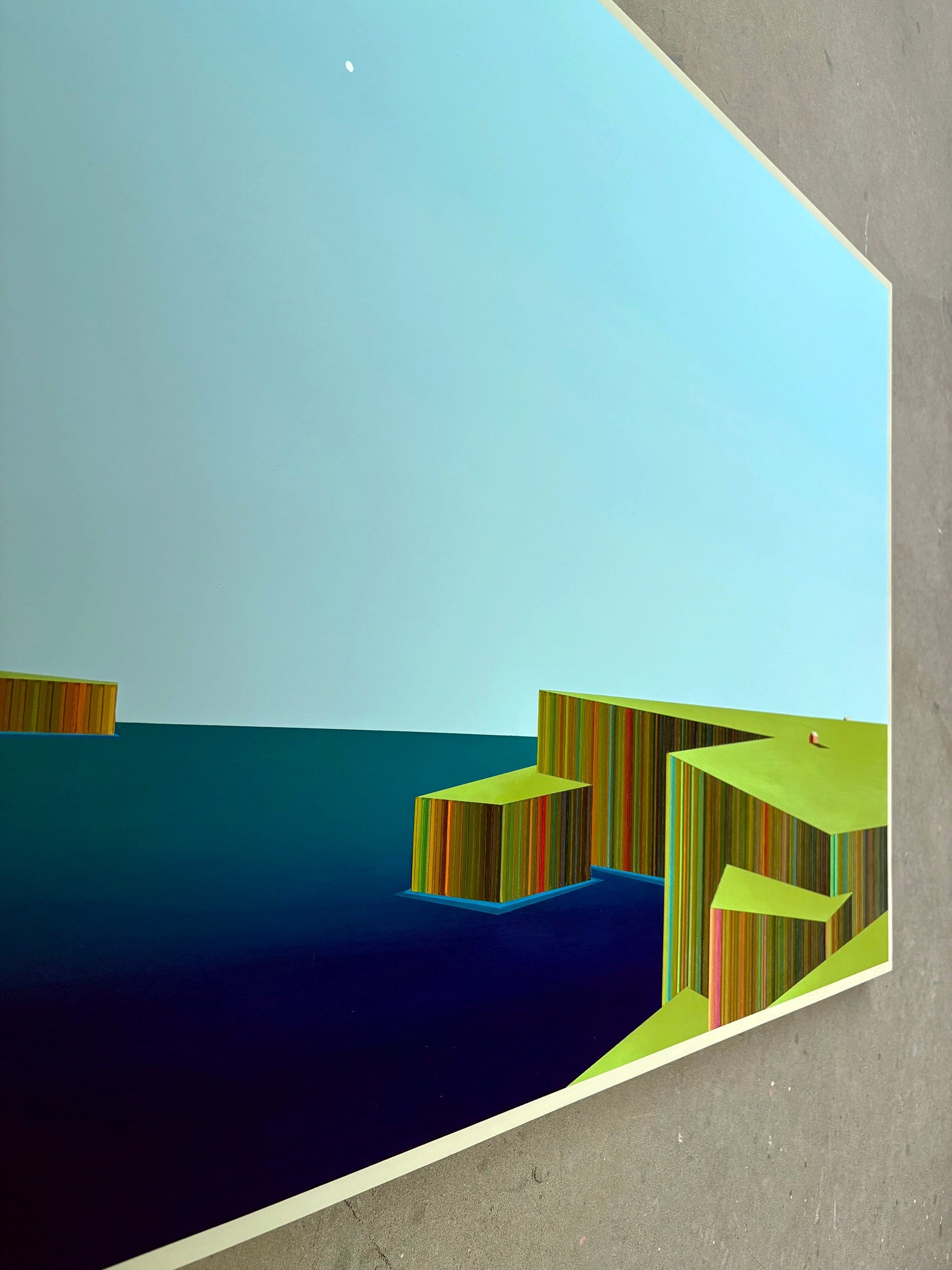 Patrick Déziel Oeuvre original - Techniques mixtes 36x48 Les Îles