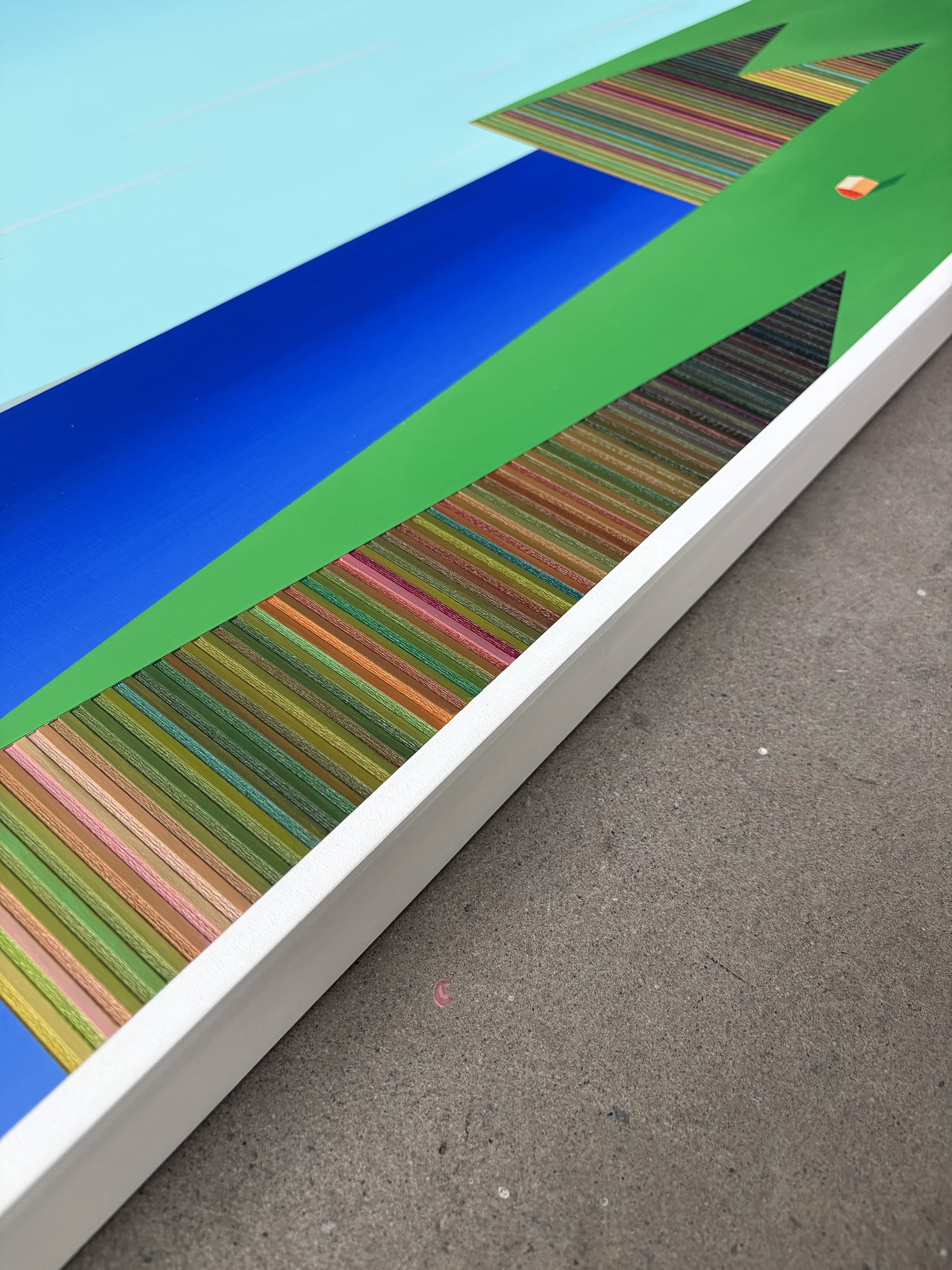 Patrick Déziel Oeuvre original - Techniques mixtes 30x60 Les ravins du littoral