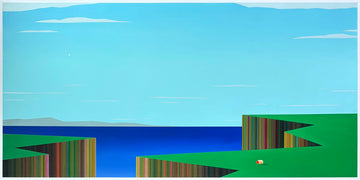 Patrick Déziel Oeuvre original - Techniques mixtes 30x60 Les ravins du littoral