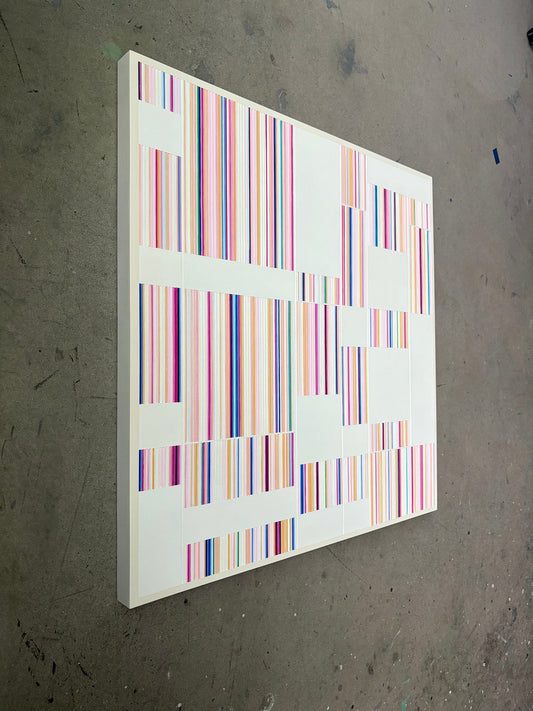 Patrick Déziel Oeuvre original - Techniques mixtes 36x36 Parfum digital