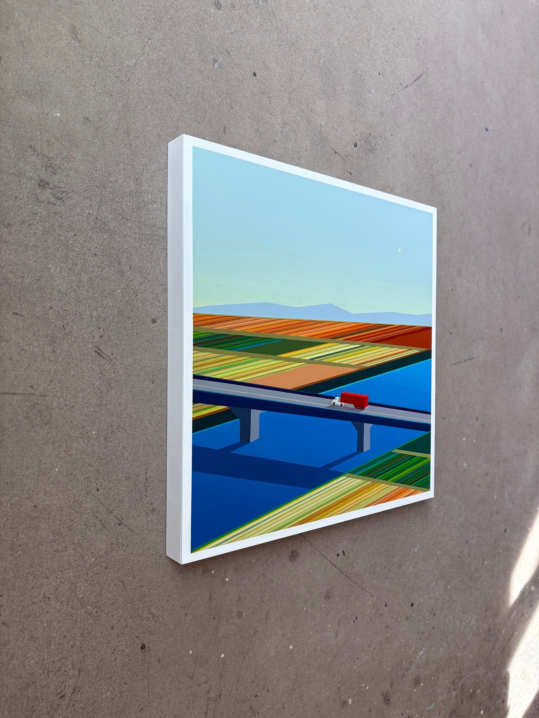 Patrick Déziel Oeuvre original - Techniques mixtes 24x24 Passage de jour