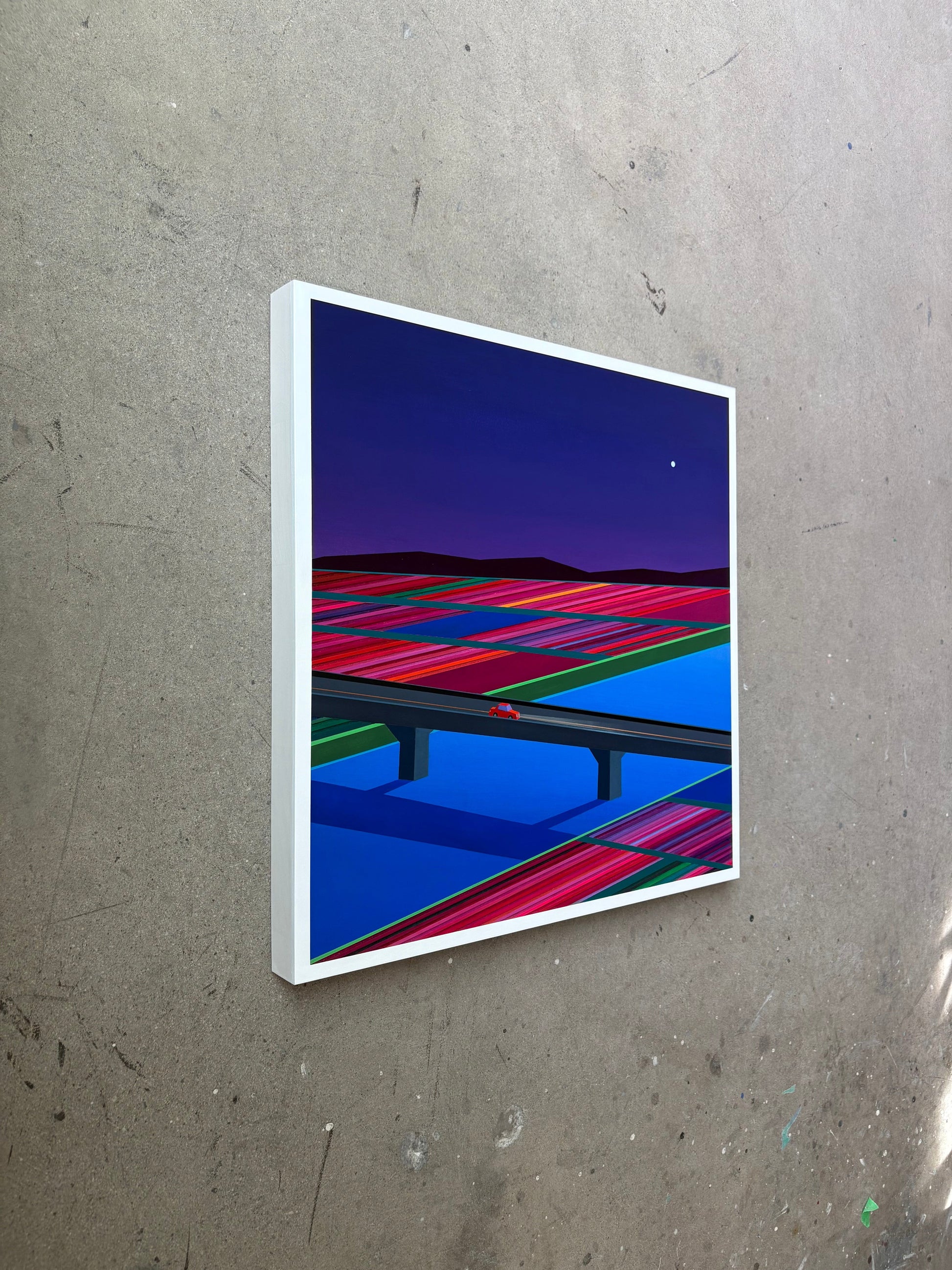 Patrick Déziel Oeuvre original - Techniques mixtes 24x24 Passage de nuit