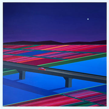 Patrick Déziel Oeuvre original - Techniques mixtes 24x24 Passage de nuit