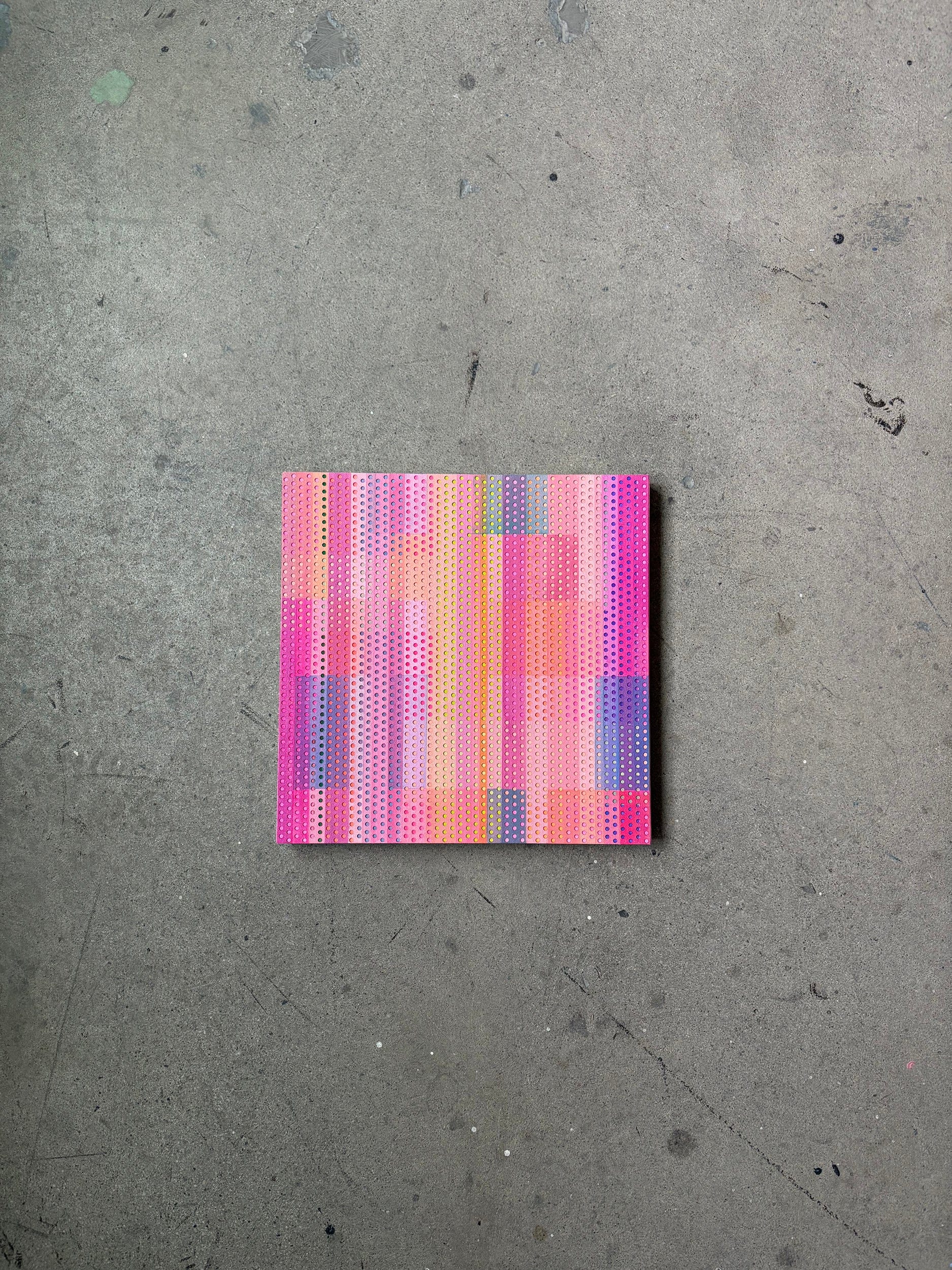 Patrick Déziel Oeuvre original - Techniques mixtes 12x12 Pink Crazy