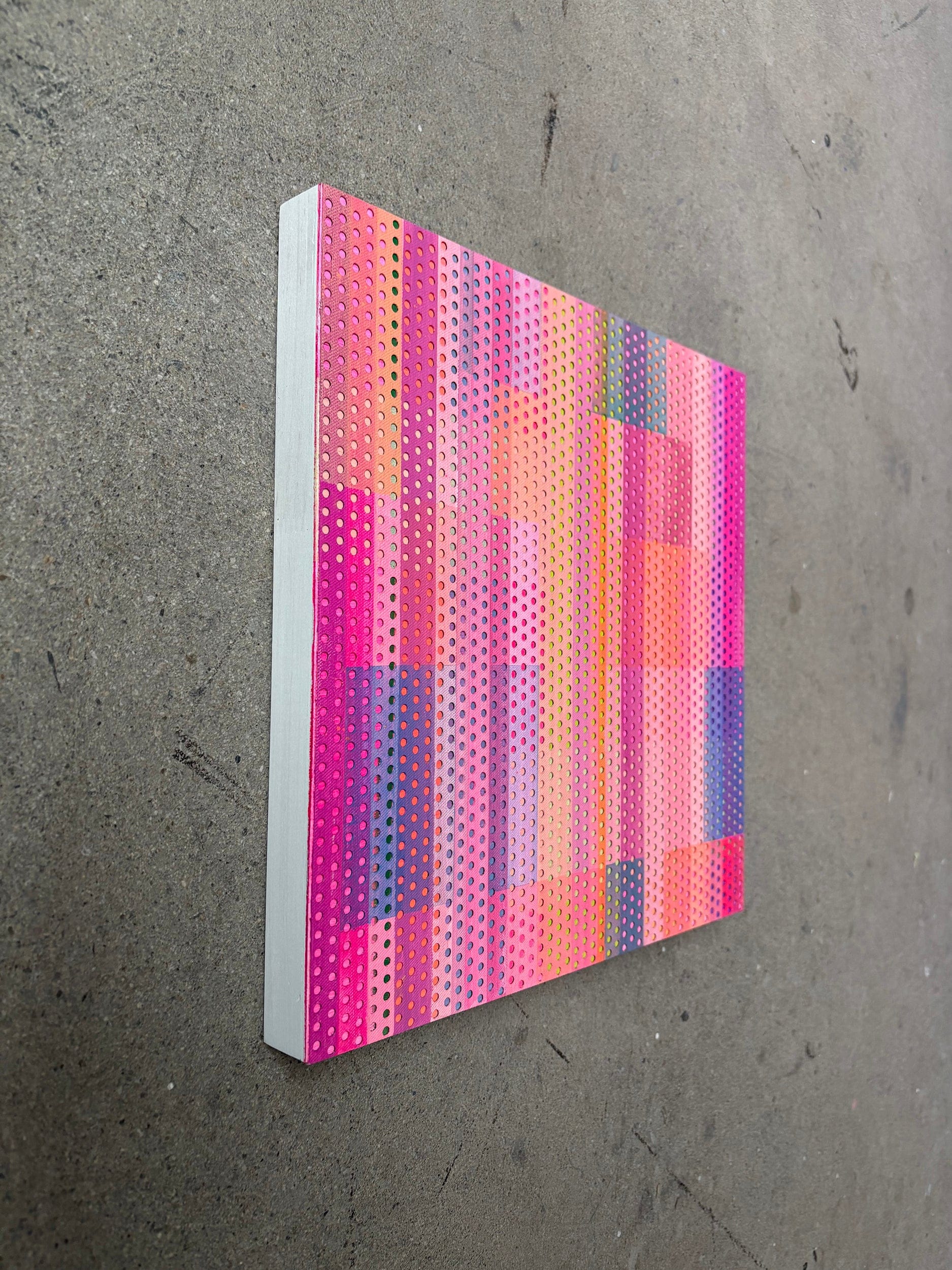 Patrick Déziel Oeuvre original - Techniques mixtes 12x12 Pink Crazy