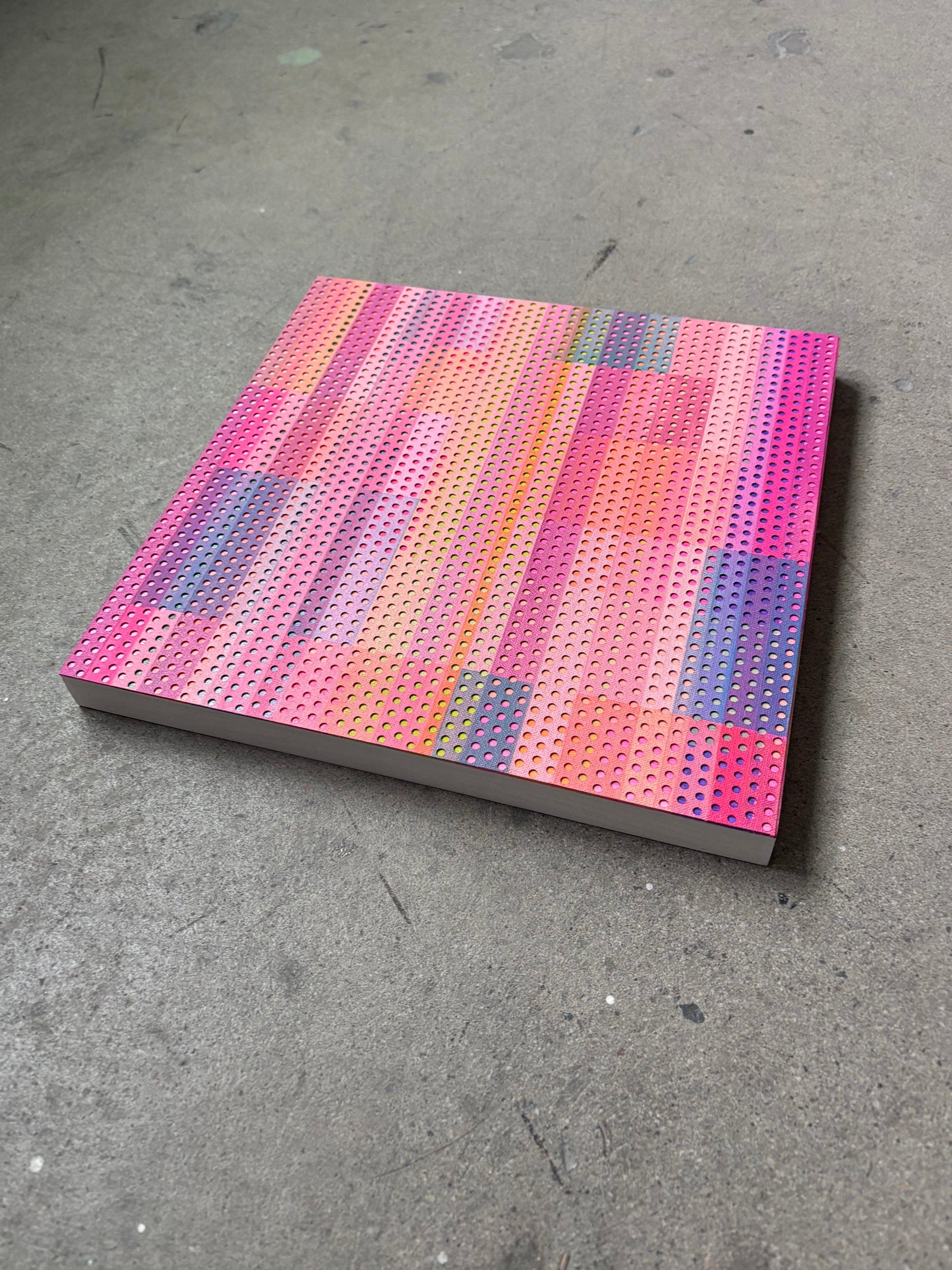 Patrick Déziel Oeuvre original - Techniques mixtes 12x12 Pink Crazy