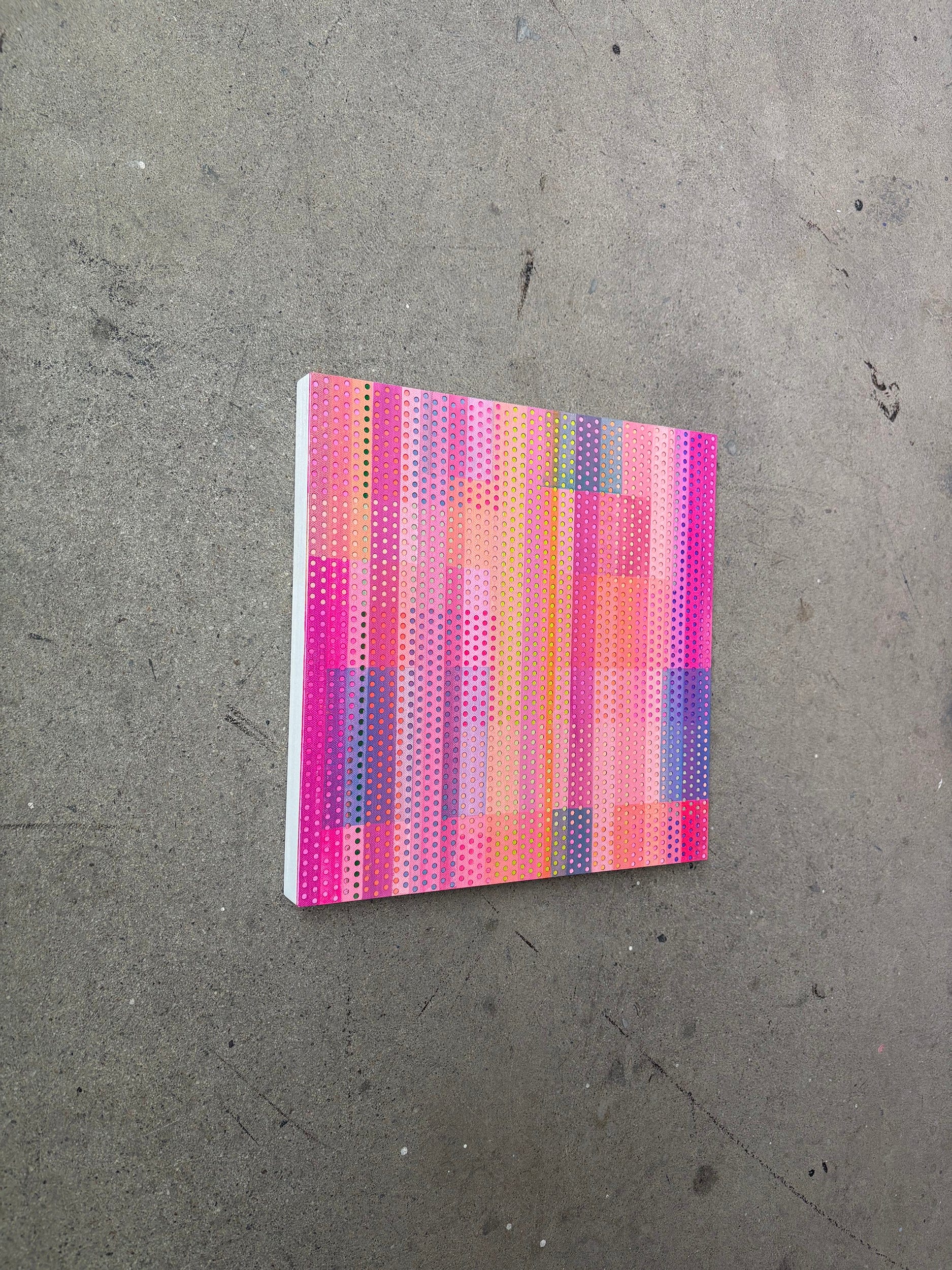 Patrick Déziel Oeuvre original - Techniques mixtes 12x12 Pink Crazy