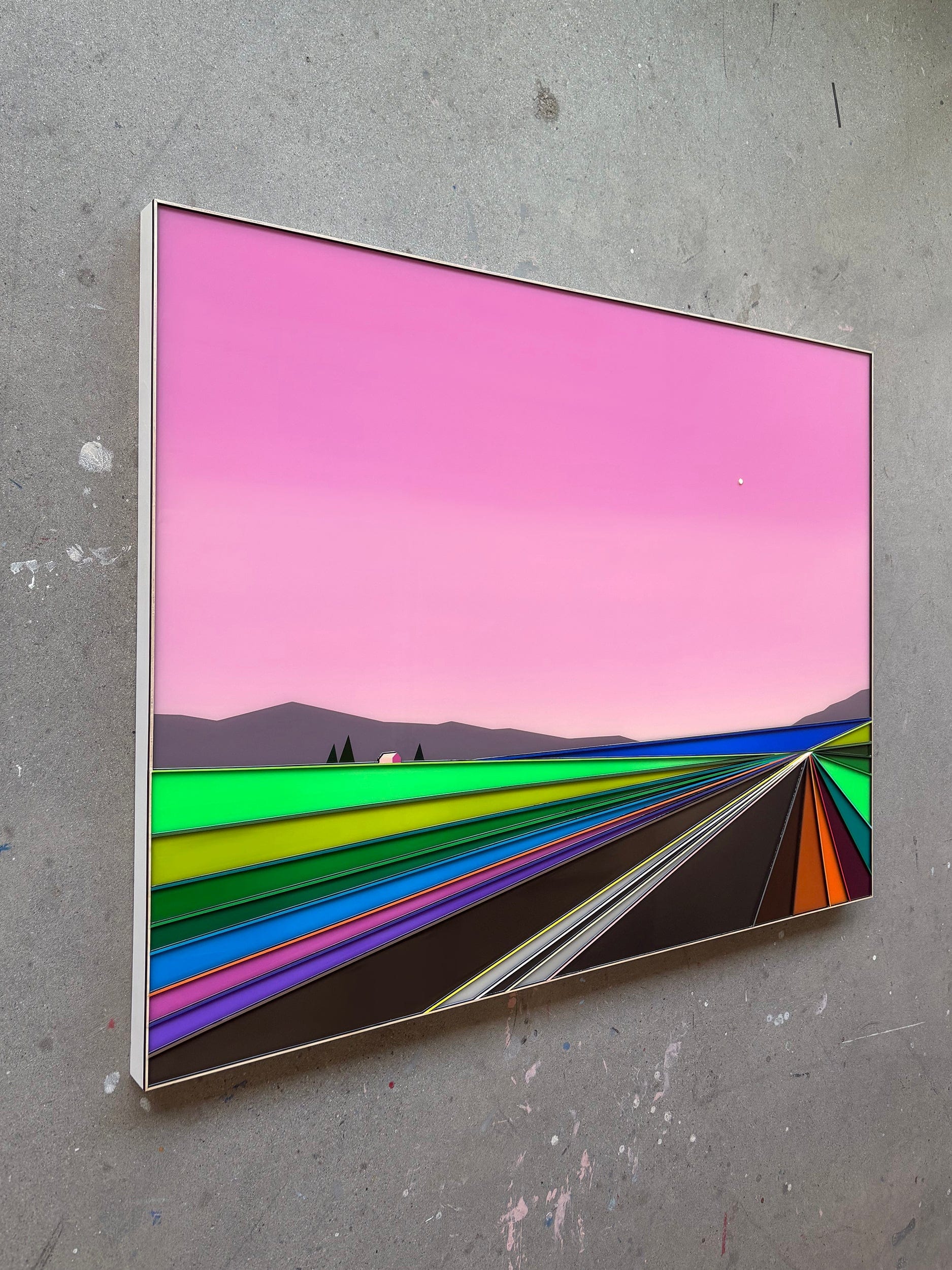 Patrick Déziel Oeuvre original - Techniques mixtes 36x48 Rolling Getaway