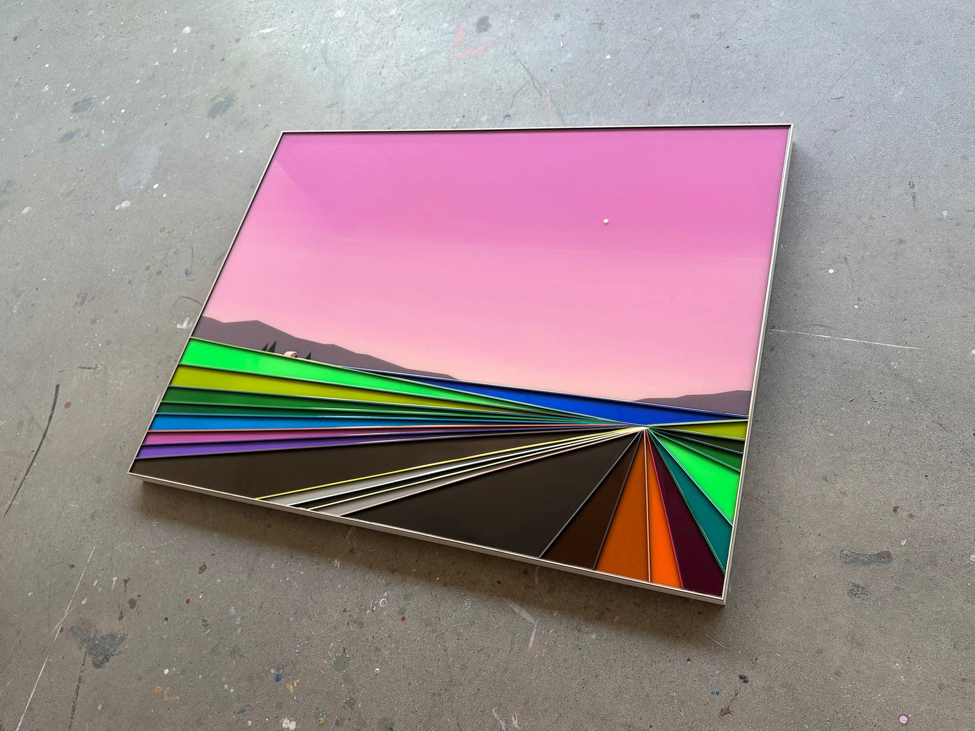 Patrick Déziel Oeuvre original - Techniques mixtes 36x48 Rolling Getaway