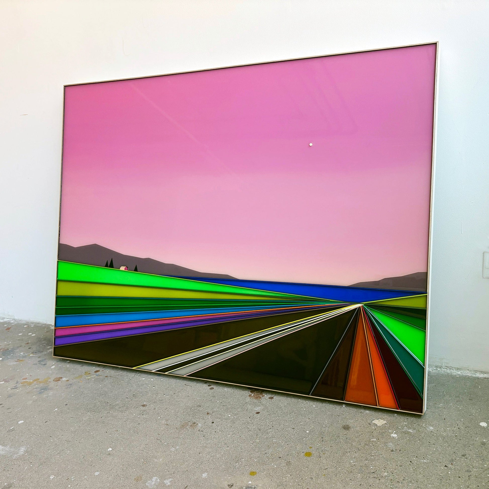 Patrick Déziel Oeuvre original - Techniques mixtes 36x48 Rolling Getaway