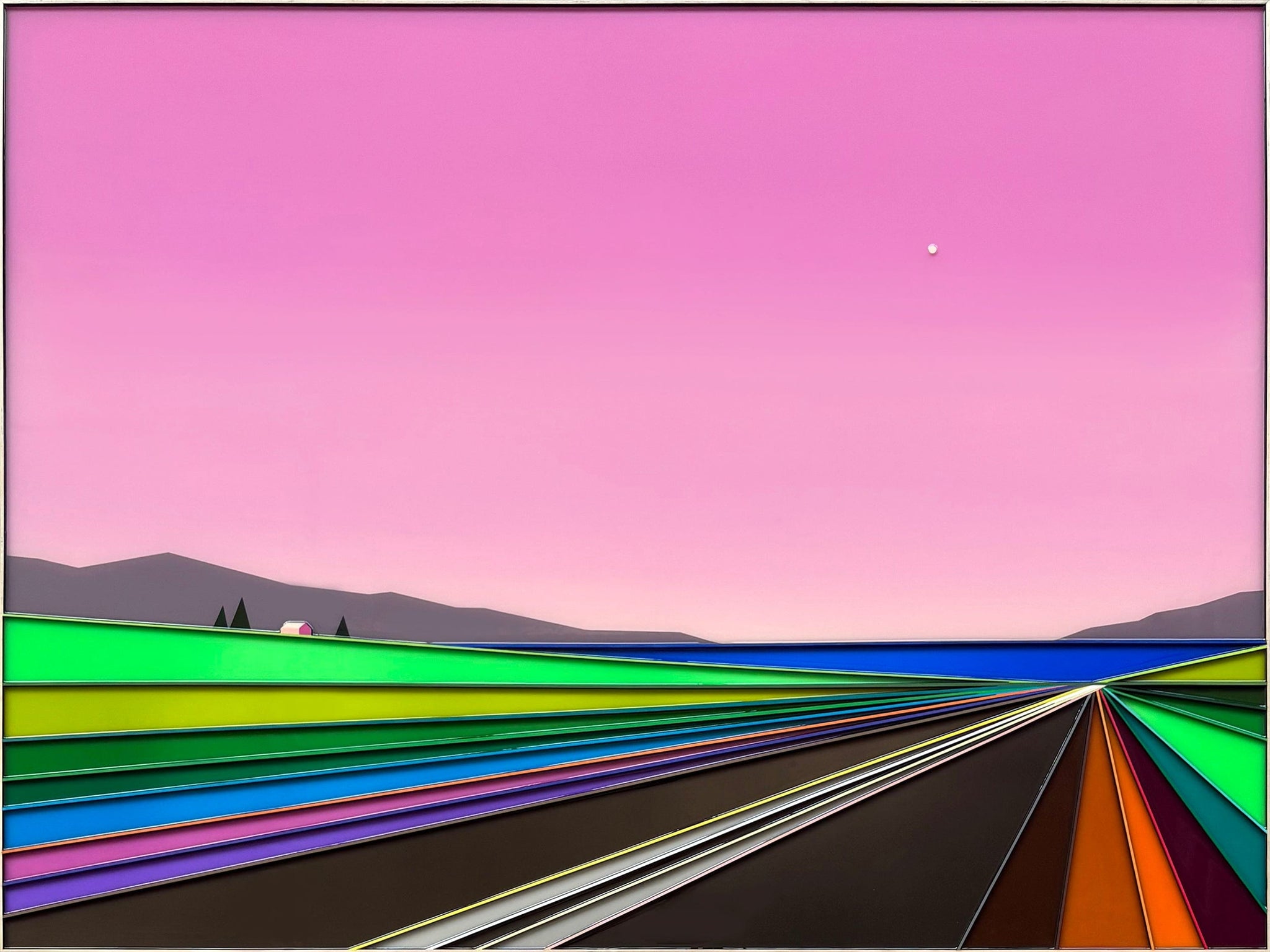 Patrick Déziel Oeuvre original - Techniques mixtes 36x48 Rolling Getaway