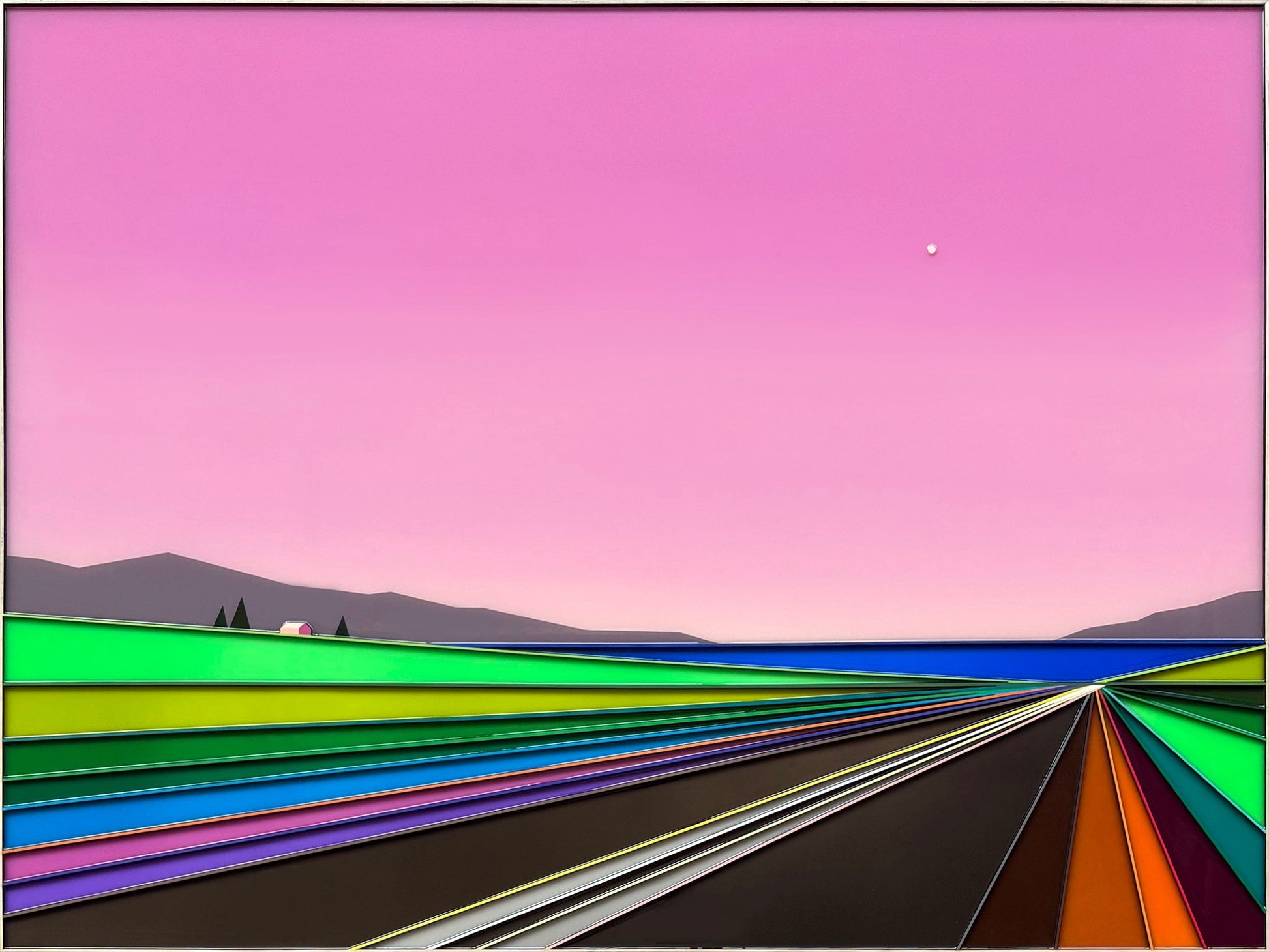 Patrick Déziel Oeuvre original - Techniques mixtes 36x48 Rolling Getaway